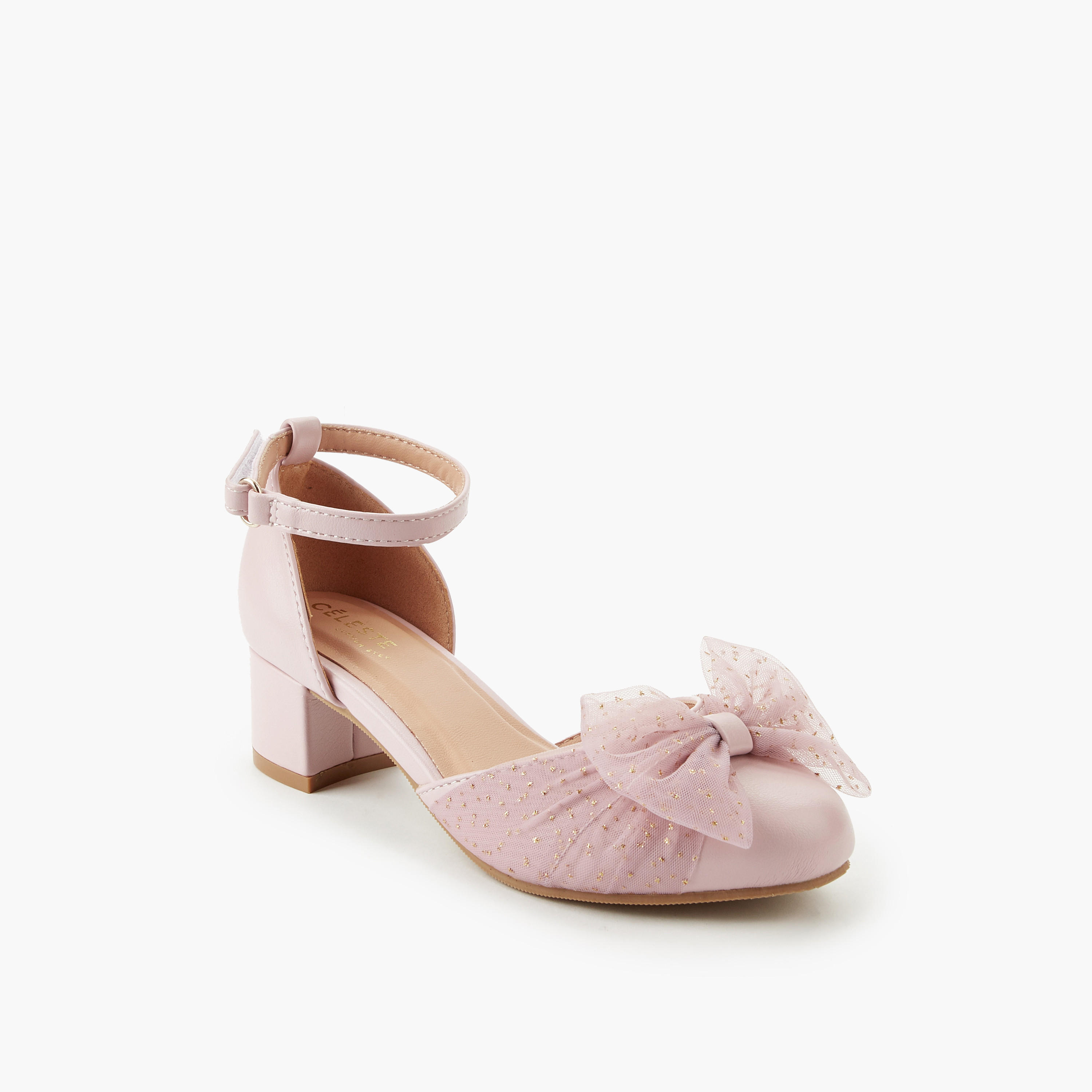 Celeste Girls Block Heel Shoes-girls-shoes-sandals-image-1