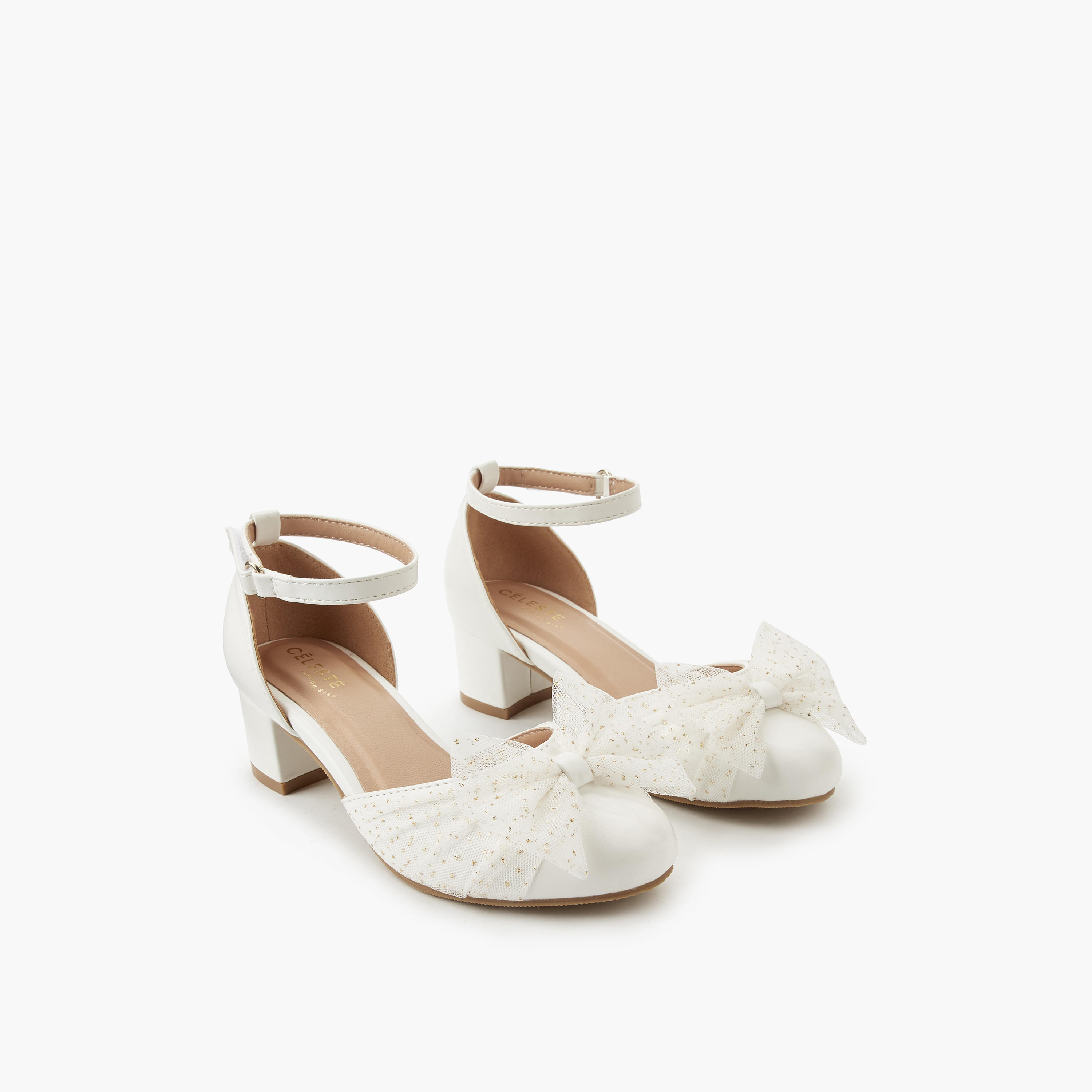 Celeste Girls Block Heel Shoes-girls-shoes-sandals-image-1