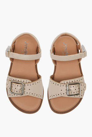 صندل مقطوع بالليزر بشريط إغلاق للبنات من جونيورز-girls-shoes-sandals-image-1