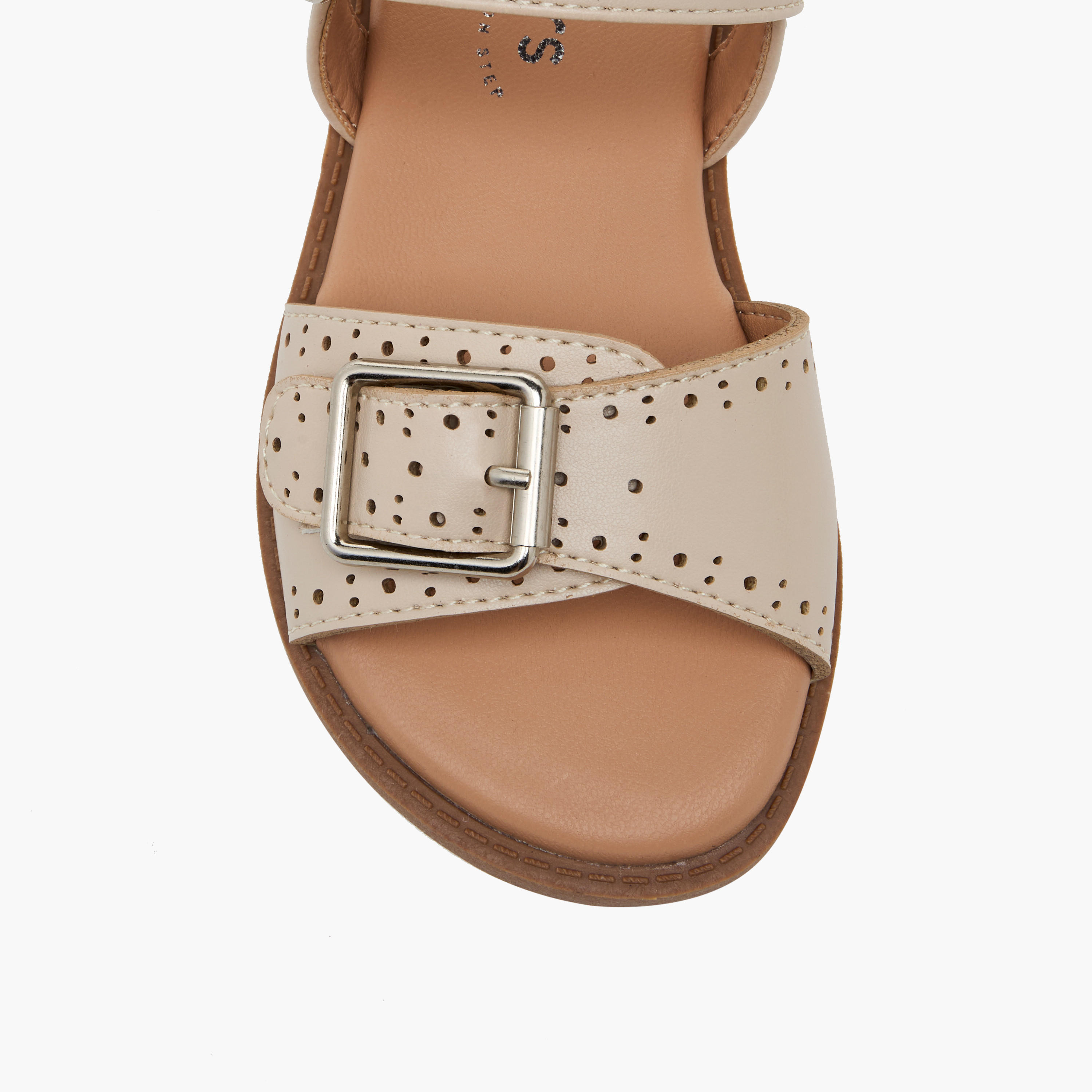 صندل مقطوع بالليزر بشريط إغلاق للبنات من جونيورز-girls-shoes-sandals-image-6