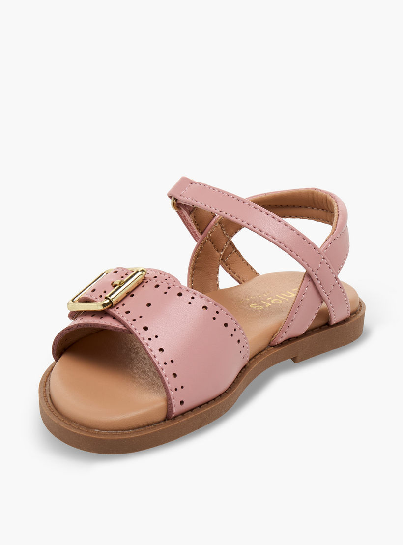 Juniors Girls Laser Cut Design Hook & Loop Sandals-girls-shoes-sandals-image-3