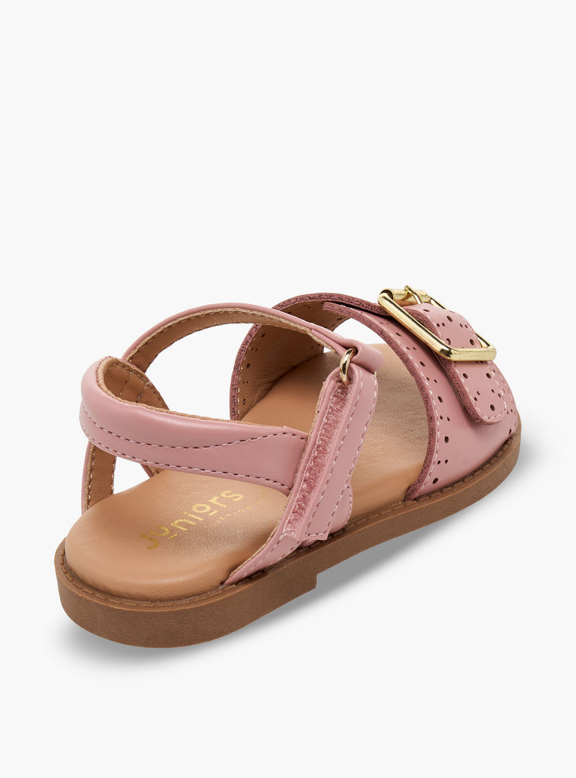 Juniors Girls Laser Cut Design Hook & Loop Sandals-girls-shoes-sandals-image-5