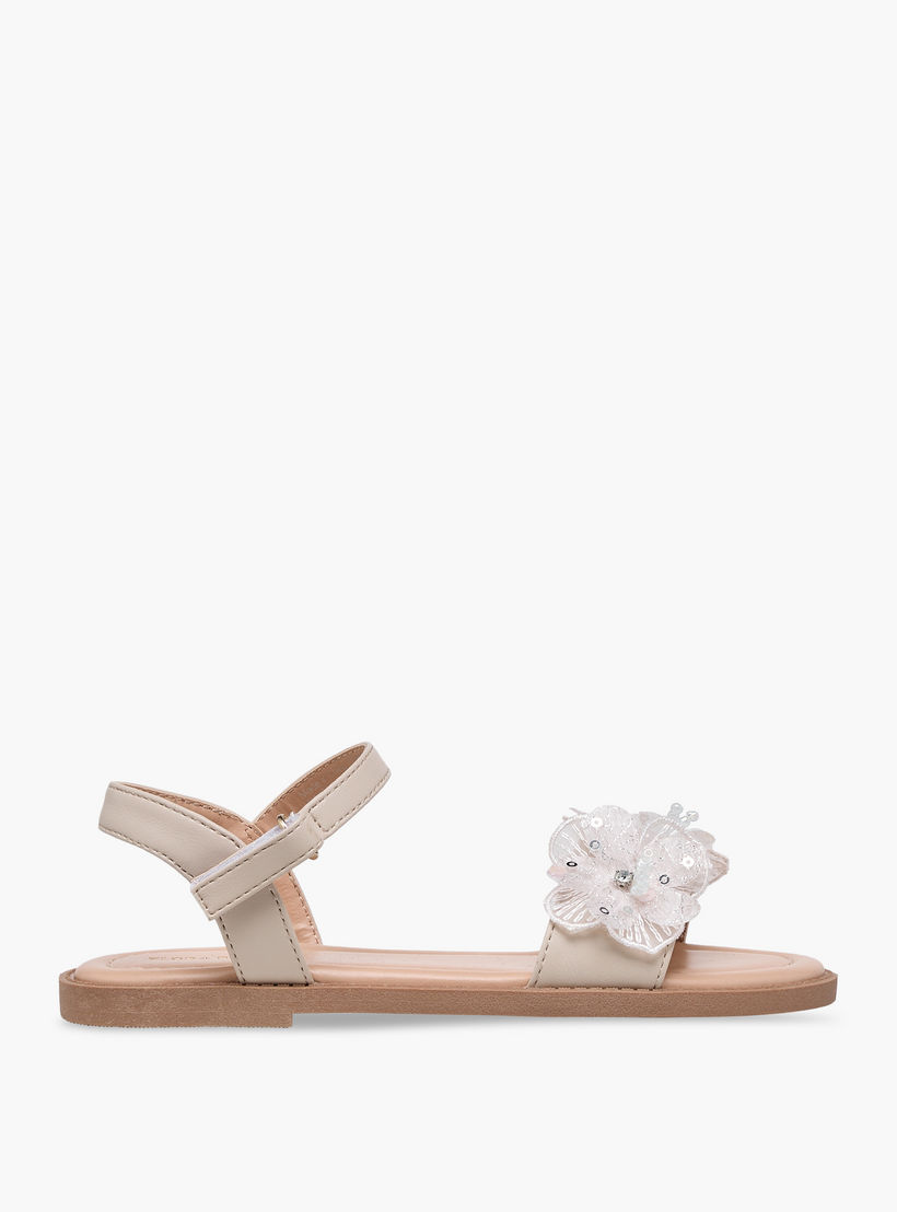 صندل بحزام وزخارف زهرية للبنات من فلورا بيلا-girls-shoes-sandals-image-2