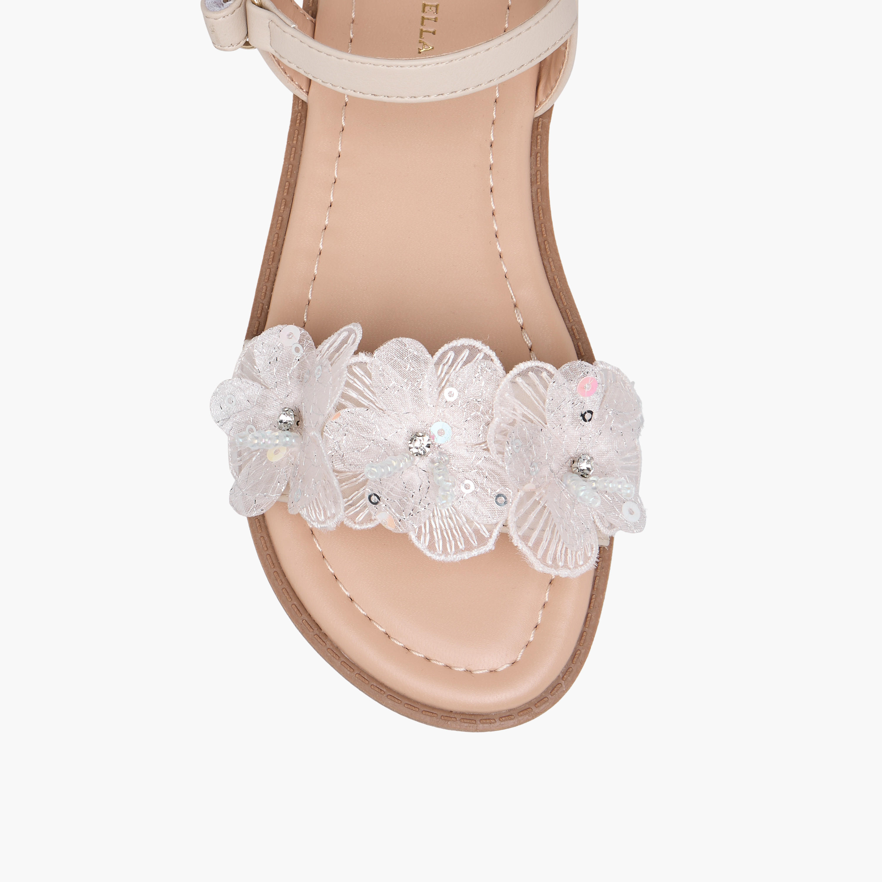 صندل بحزام وزخارف زهرية للبنات من فلورا بيلا-girls-shoes-sandals-image-3