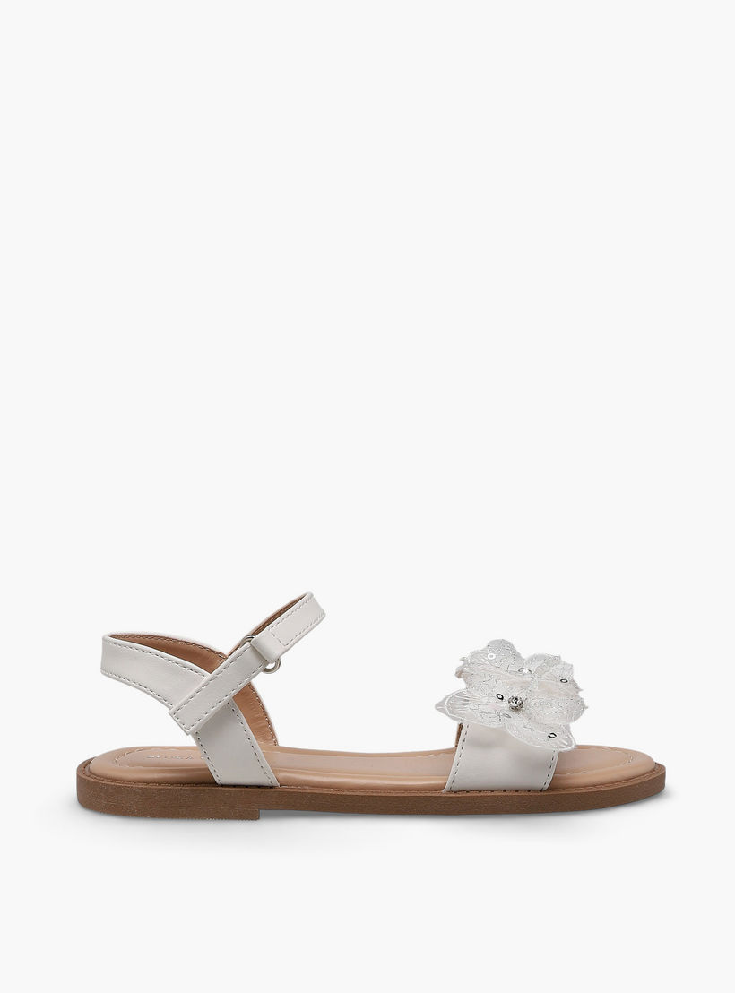 صندل بحزام وزخارف زهرية للبنات من فلورا بيلا-girls-shoes-sandals-image-2