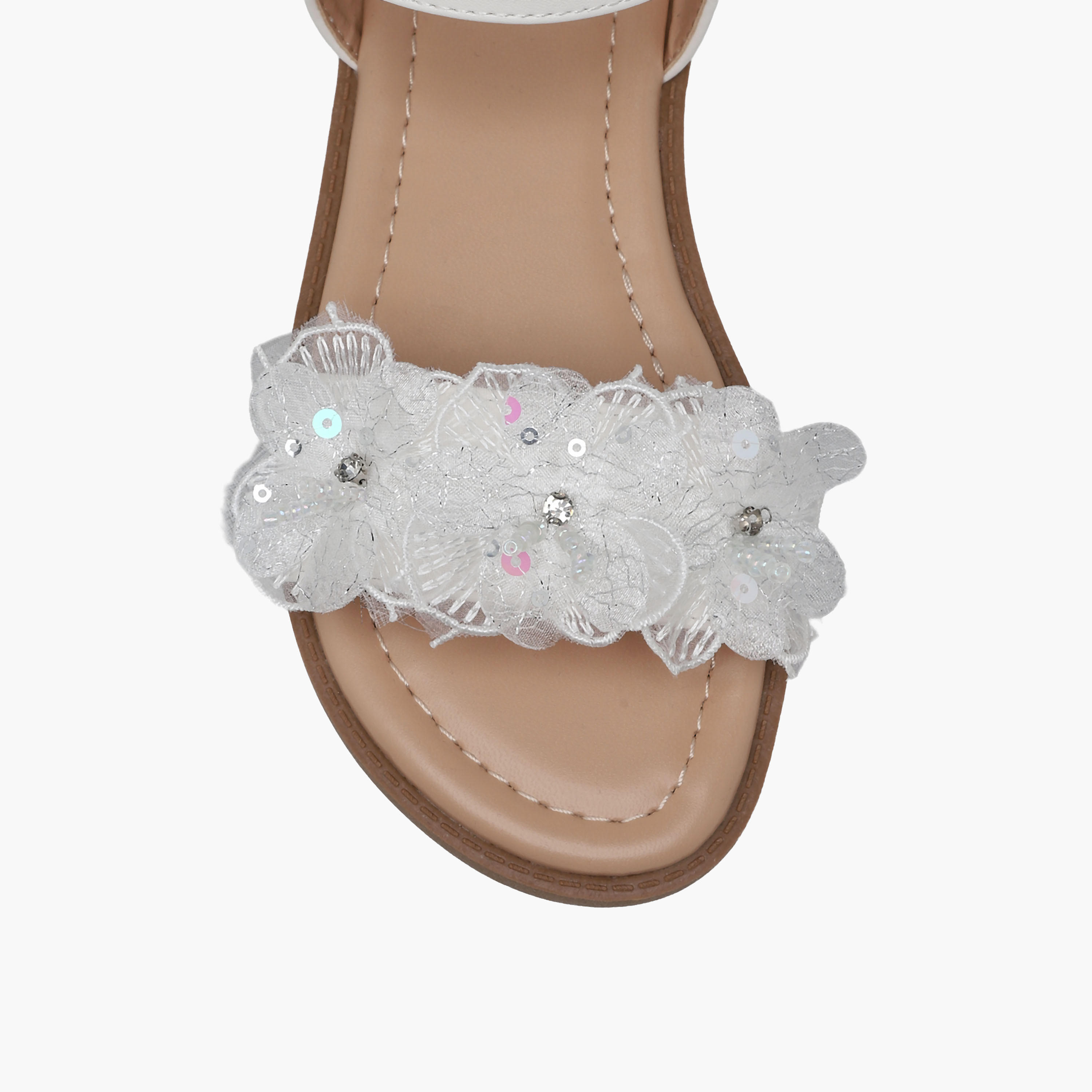 صندل بحزام وزخارف زهرية للبنات من فلورا بيلا-girls-shoes-sandals-image-3