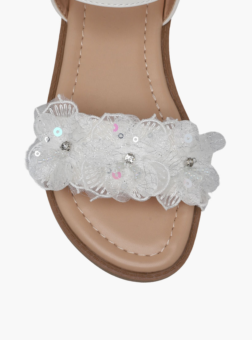صندل بحزام وزخارف زهرية للبنات من فلورا بيلا-girls-shoes-sandals-image-3