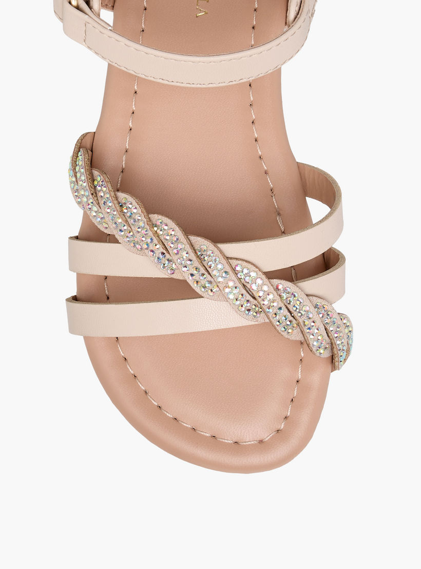 صندل مزين بشريط لاصق للبنات من فلورا بيلا-girls-shoes-sandals-image-3
