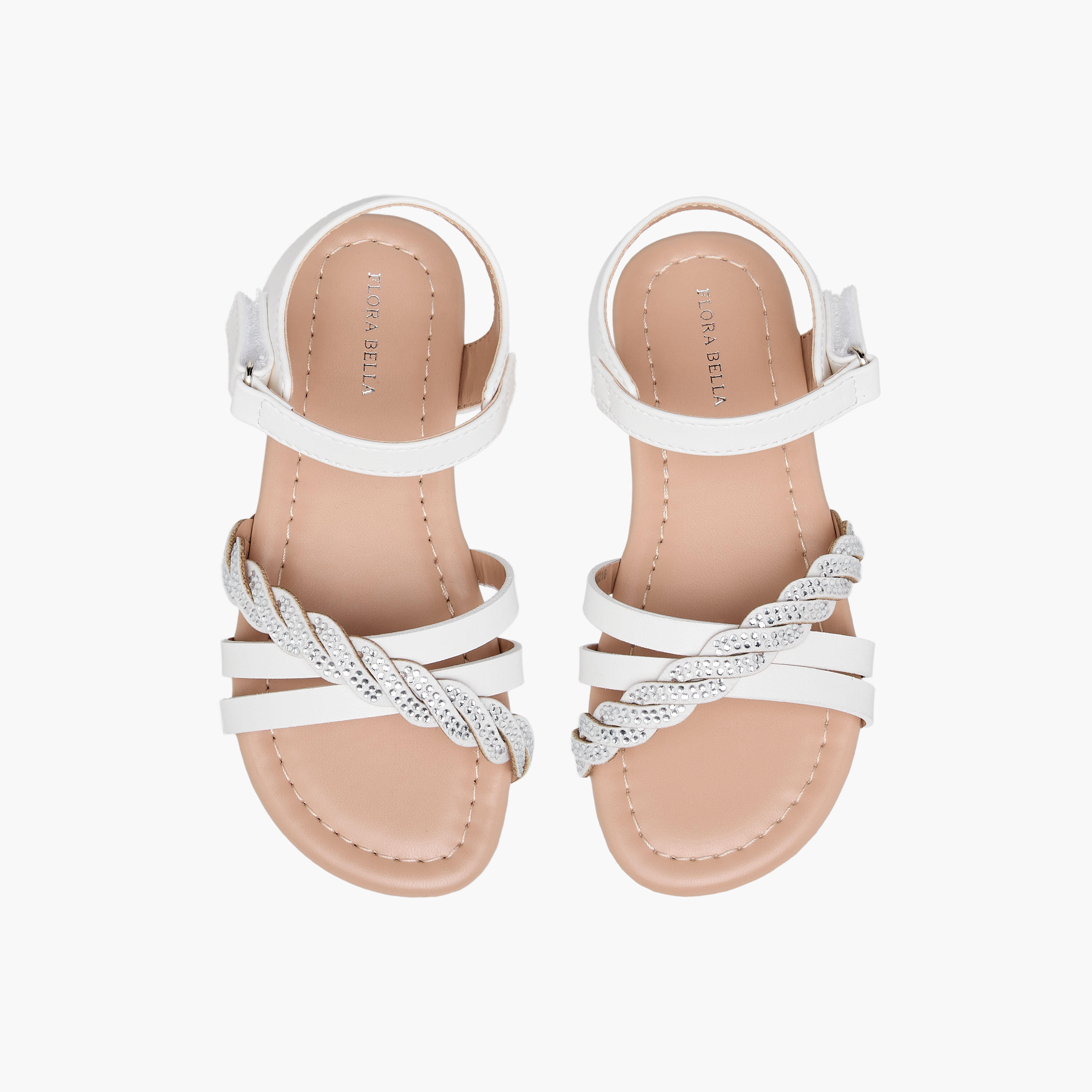 صندل مزين بشريط لاصق للبنات من فلورا بيلا-girls-shoes-sandals-image-1
