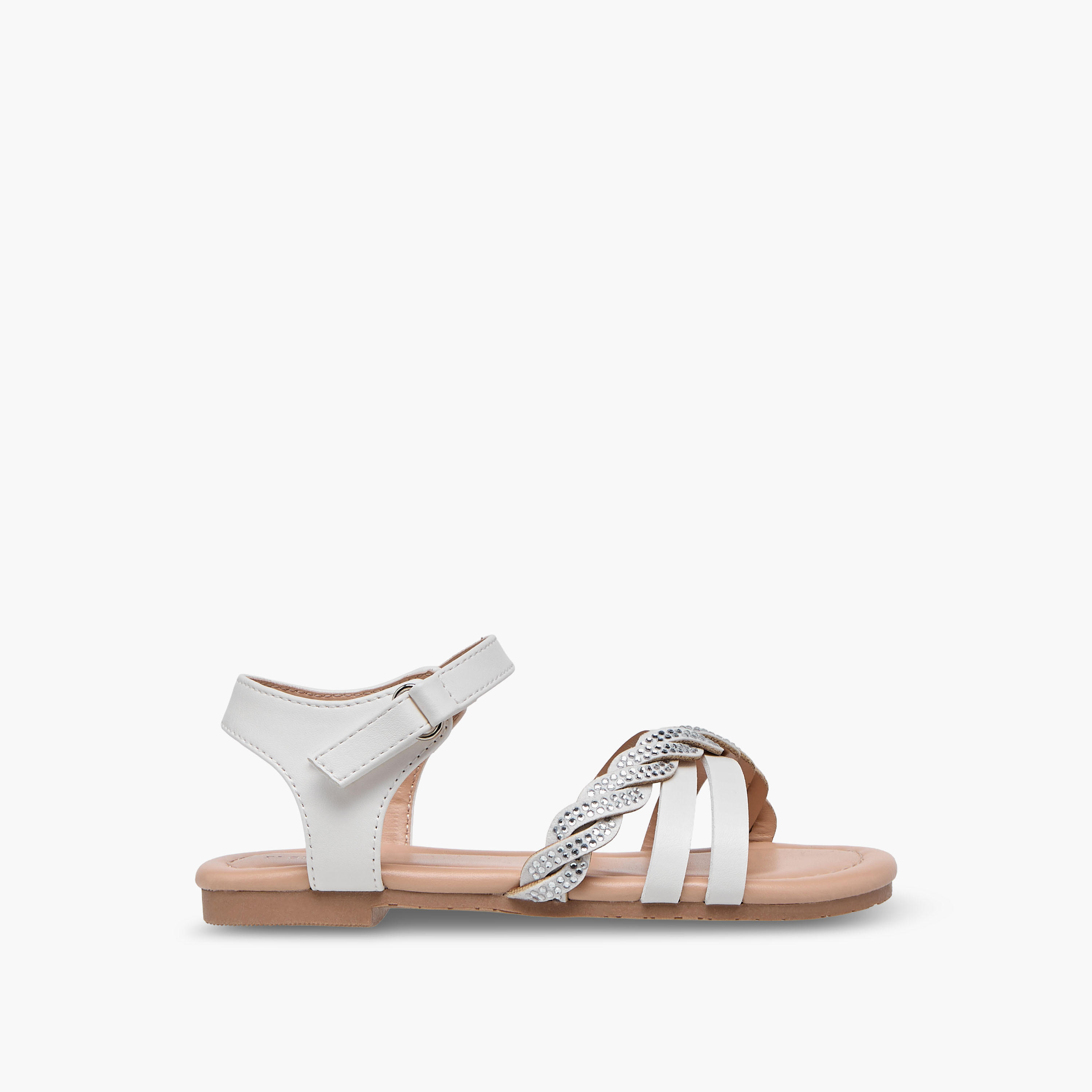 صندل مزين بشريط لاصق للبنات من فلورا بيلا-girls-shoes-sandals-image-2