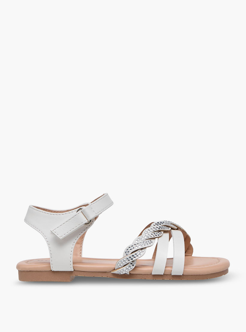 صندل مزين بشريط لاصق للبنات من فلورا بيلا-girls-shoes-sandals-image-2