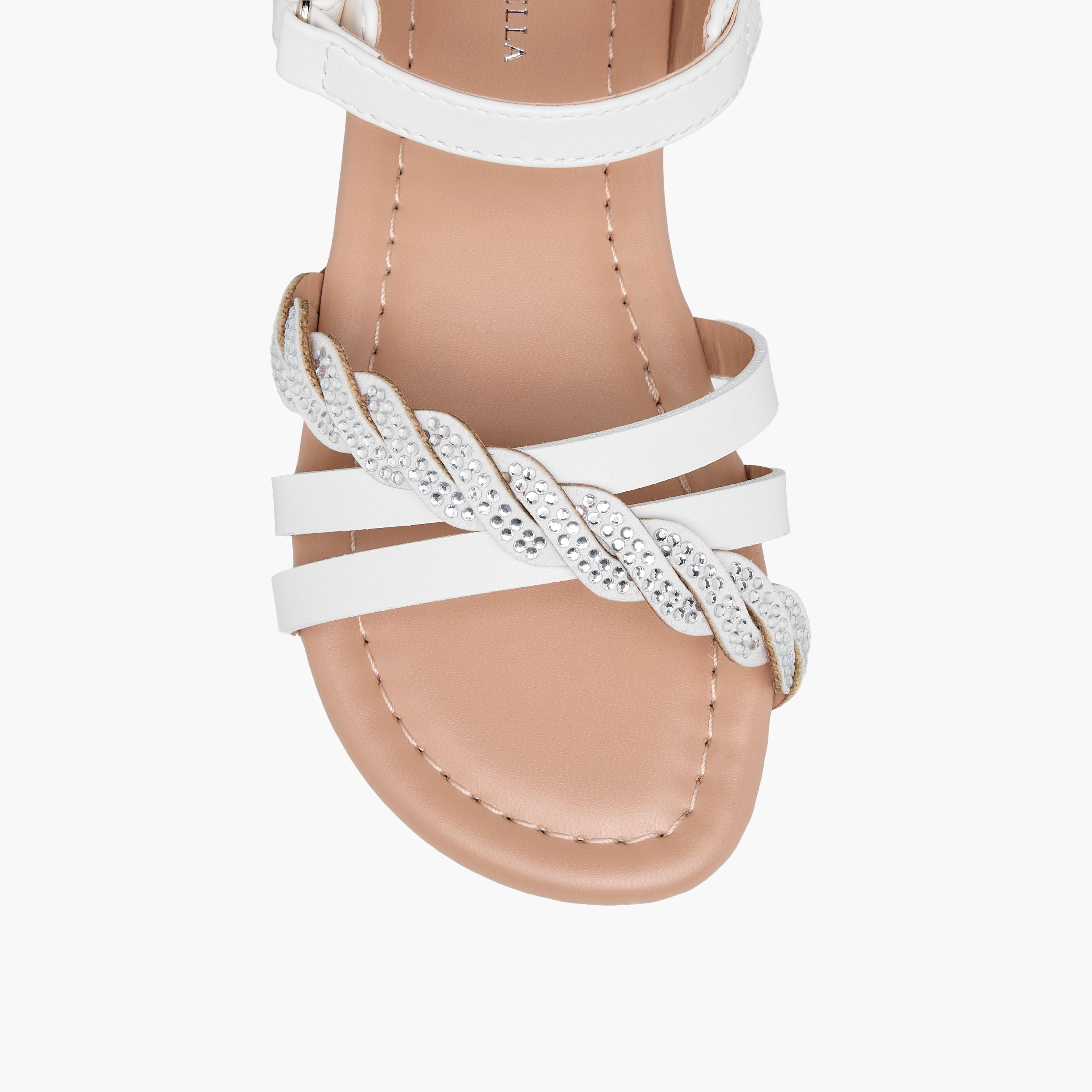 صندل مزين بشريط لاصق للبنات من فلورا بيلا-girls-shoes-sandals-image-3