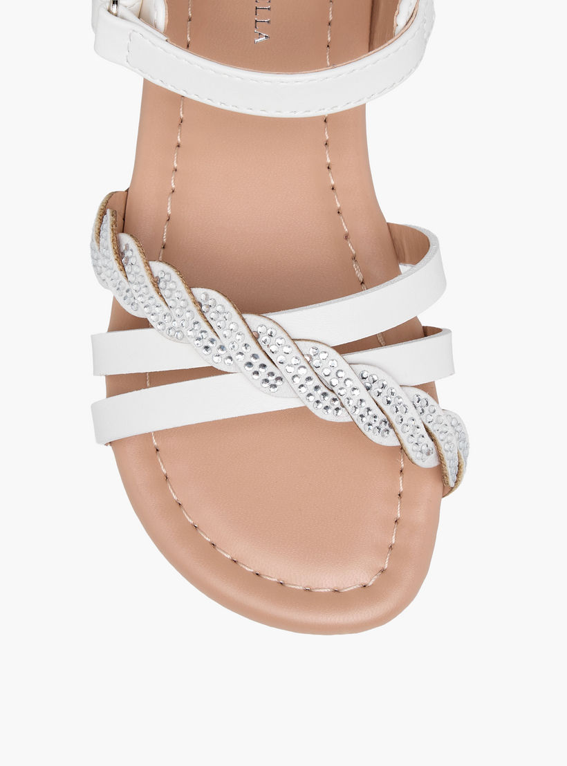 صندل مزين بشريط لاصق للبنات من فلورا بيلا-girls-shoes-sandals-image-3