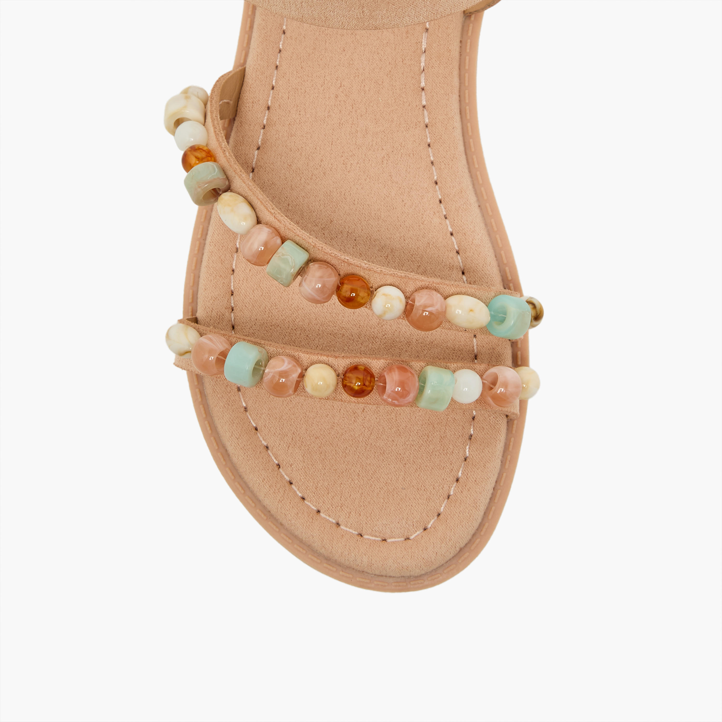 صندل مزين بالخرز بشريط إغلاق لاصق للبنات من ليتل ميسي-girls-shoes-sandals-image-7