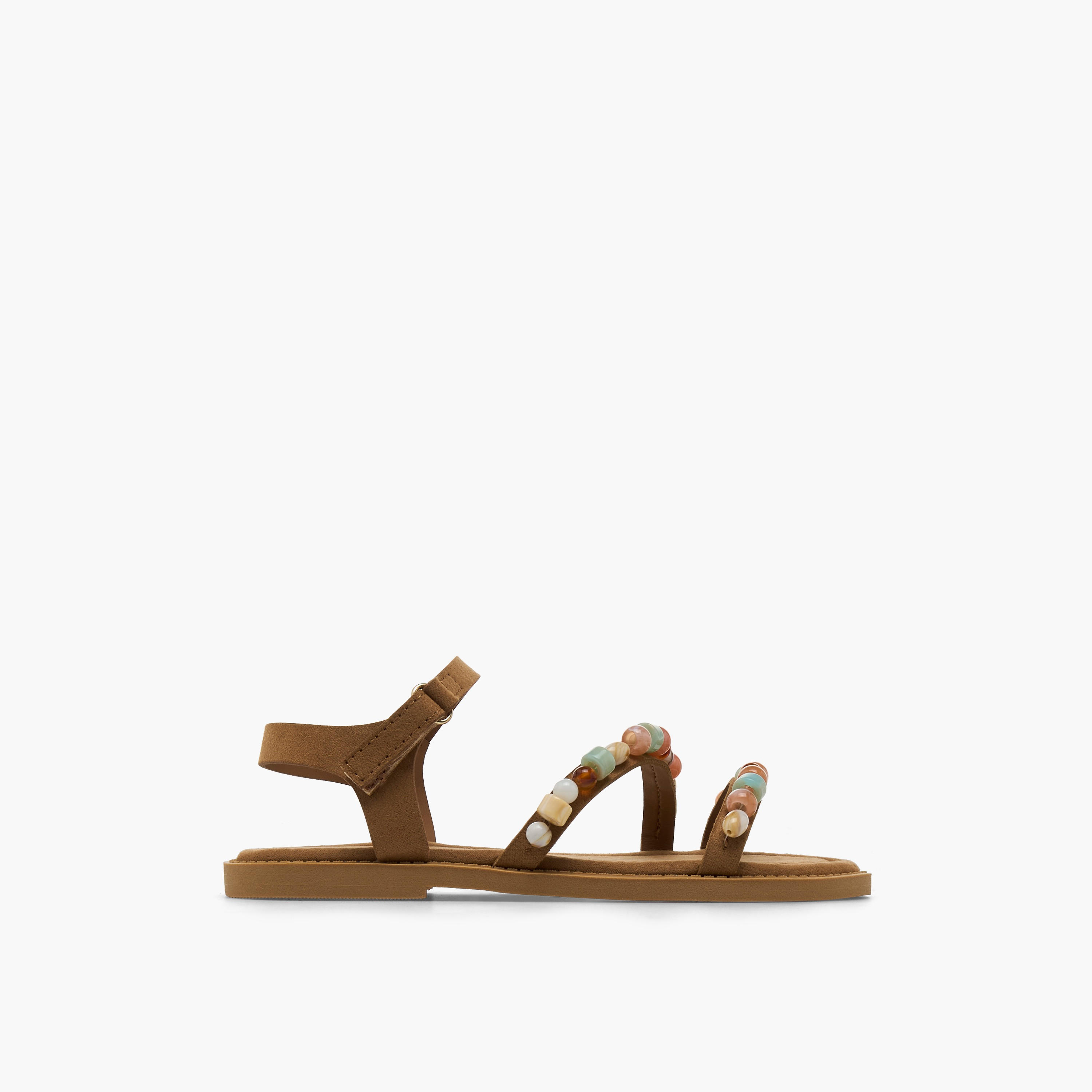 صندل مزين بالخرز بشريط إغلاق لاصق للبنات من ليتل ميسي-girls-shoes-sandals-image-2