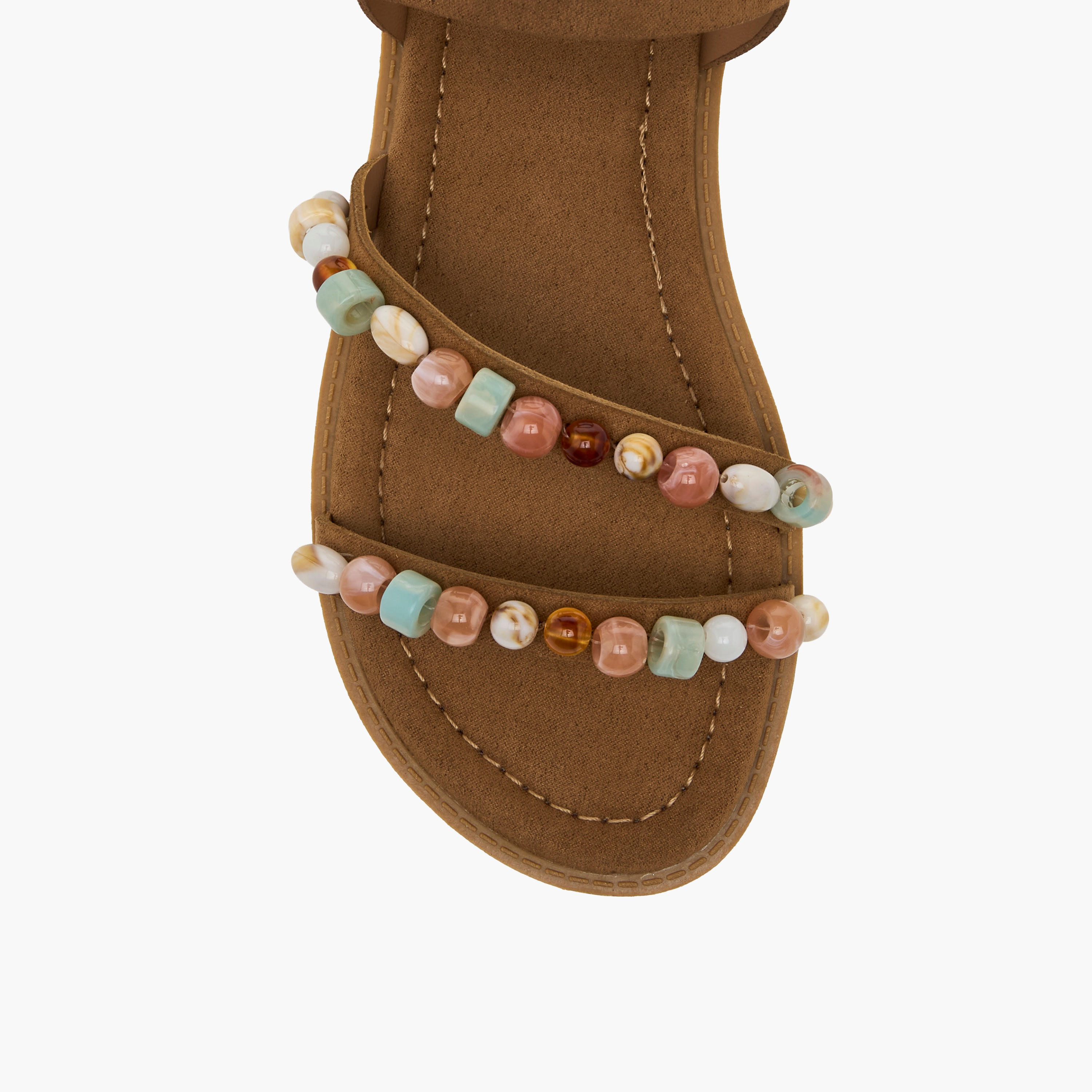 صندل مزين بالخرز بشريط إغلاق لاصق للبنات من ليتل ميسي-girls-shoes-sandals-image-6