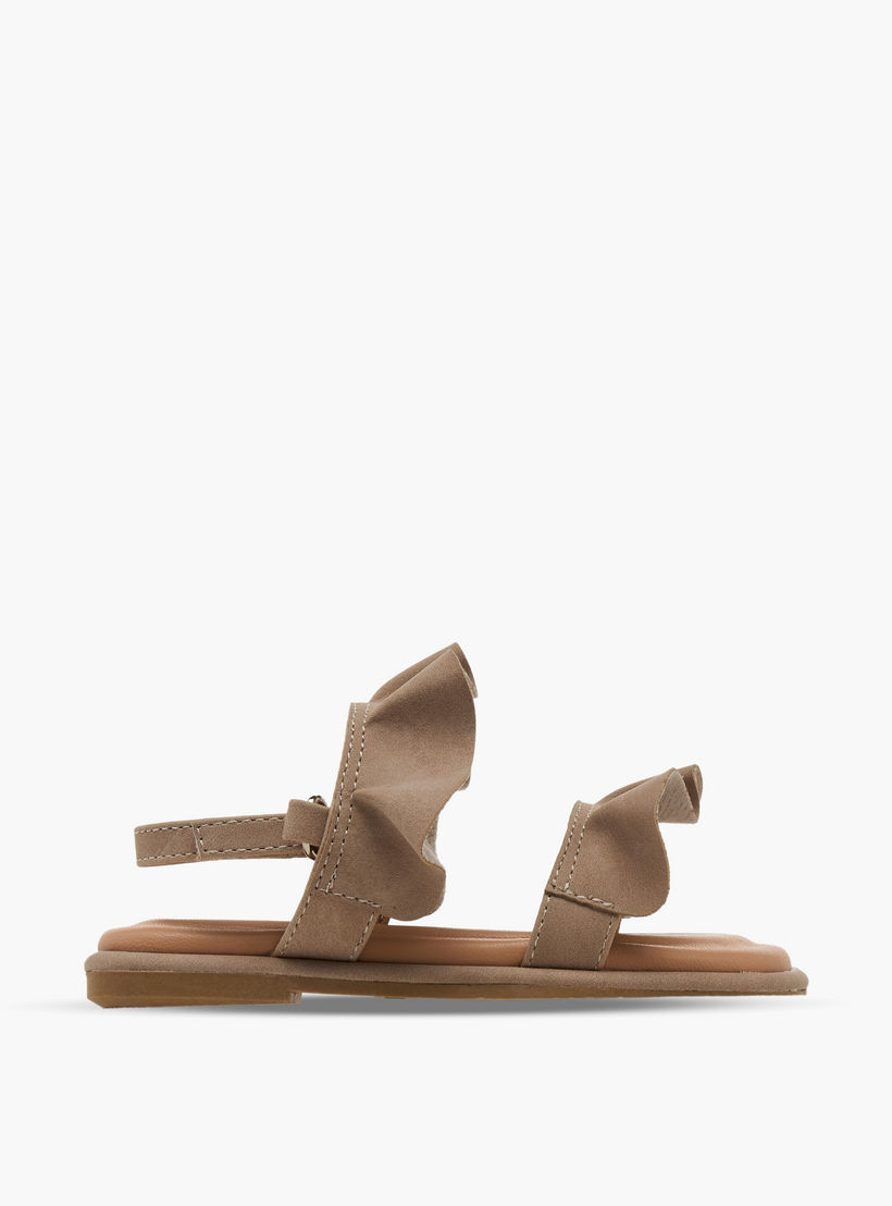 Juniors Girls Ruffle Design Hook & Loop Sandals-girls-shoes-sandals-image-2