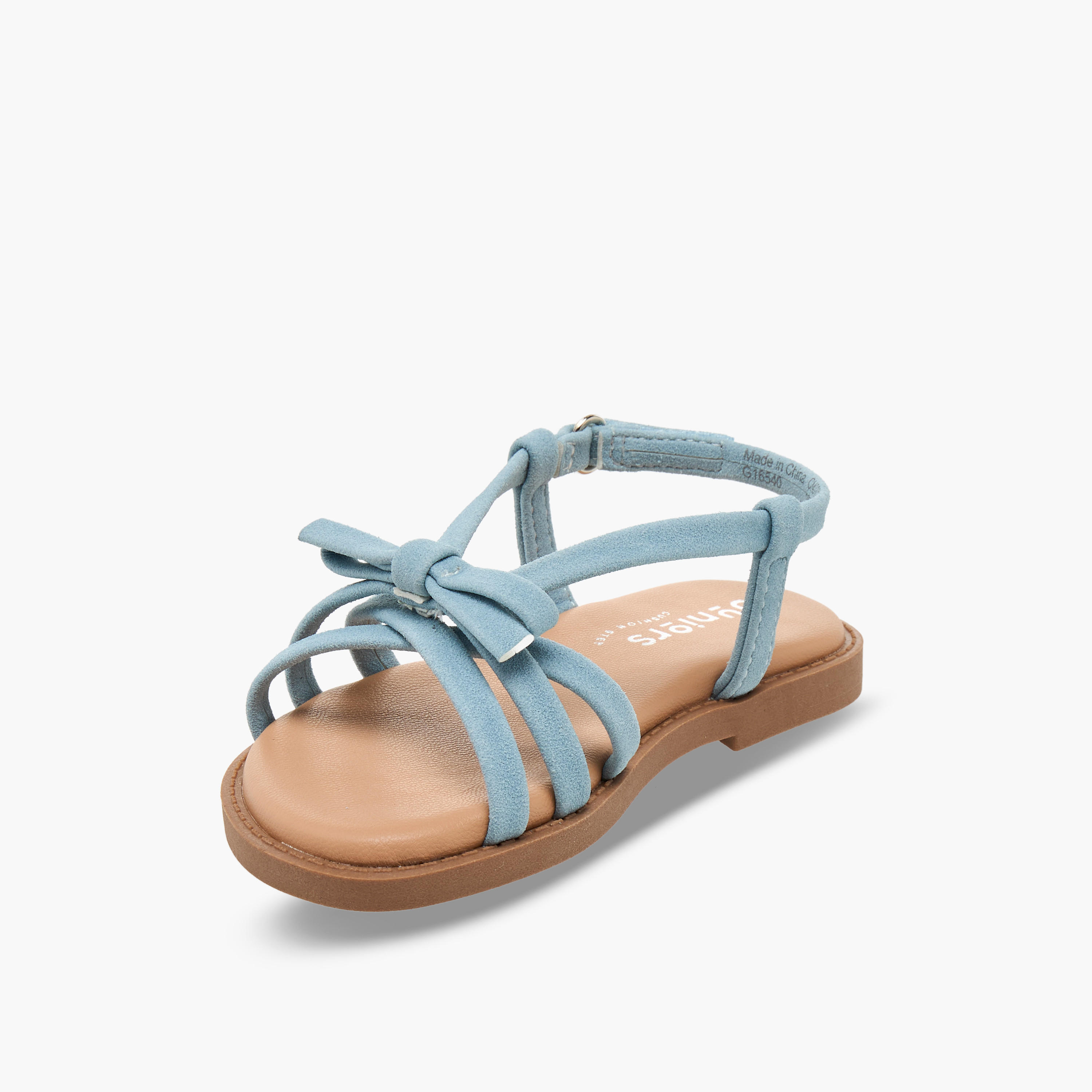 صندل مزين بفيونكة وشريط إغلاق للبنات من جونيورز-girls-shoes-sandals-image-3