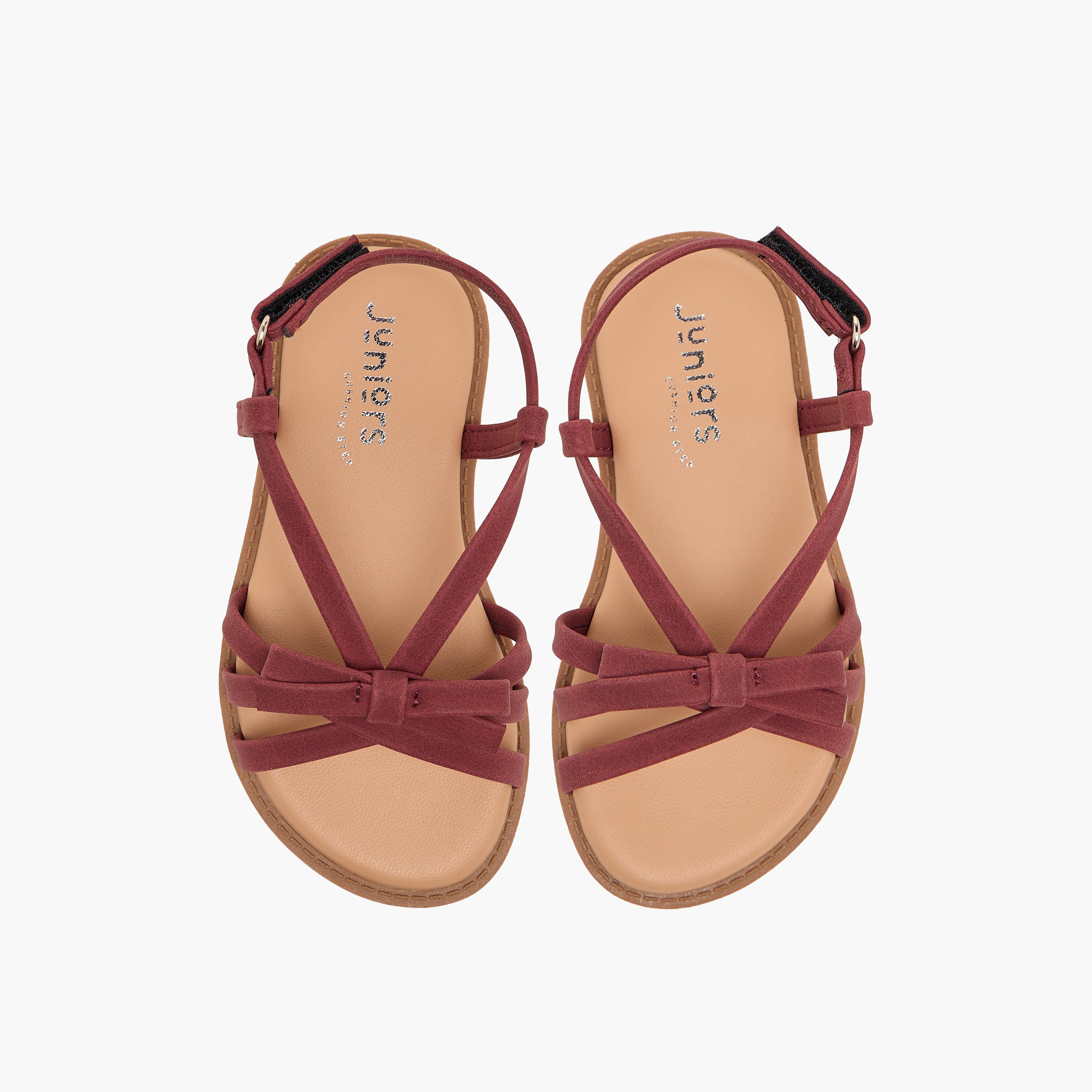 صندل مزين بفيونكة وشريط إغلاق للبنات من جونيورز-girls-shoes-sandals-image-1