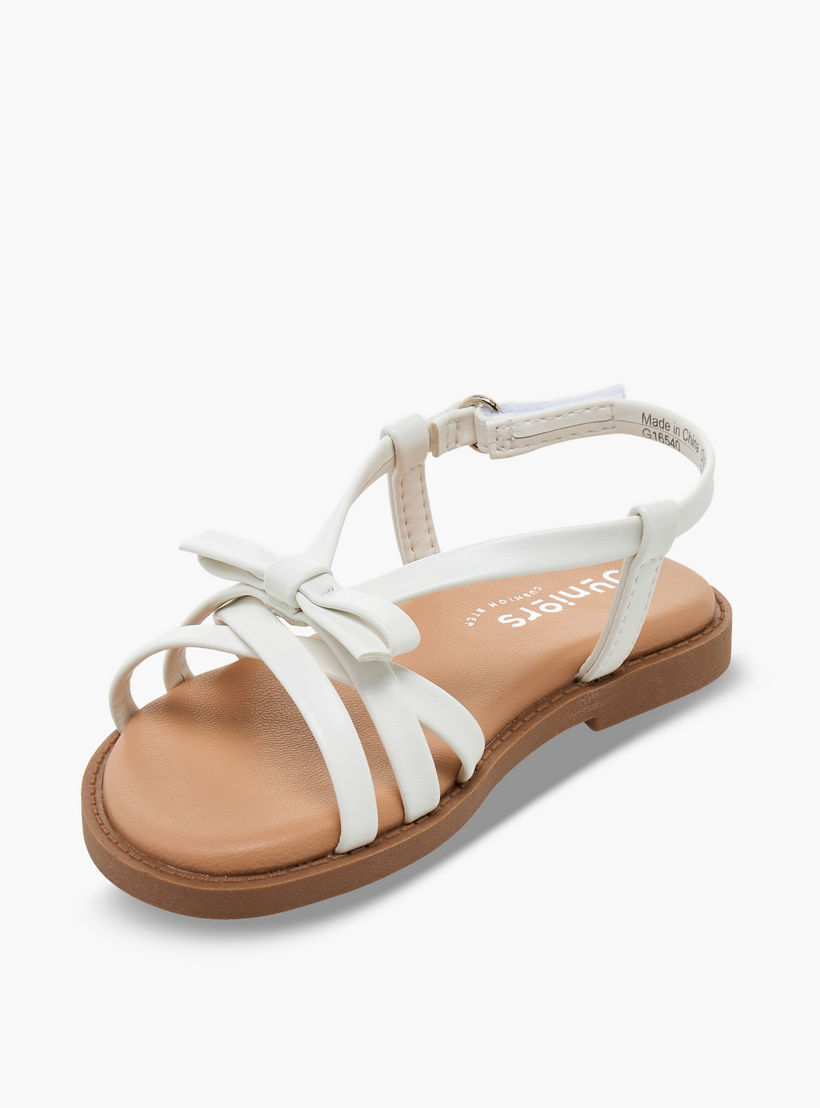 Juniors Girls Bow Accent Hook & Loop Sandals-girls-shoes-sandals-image-3