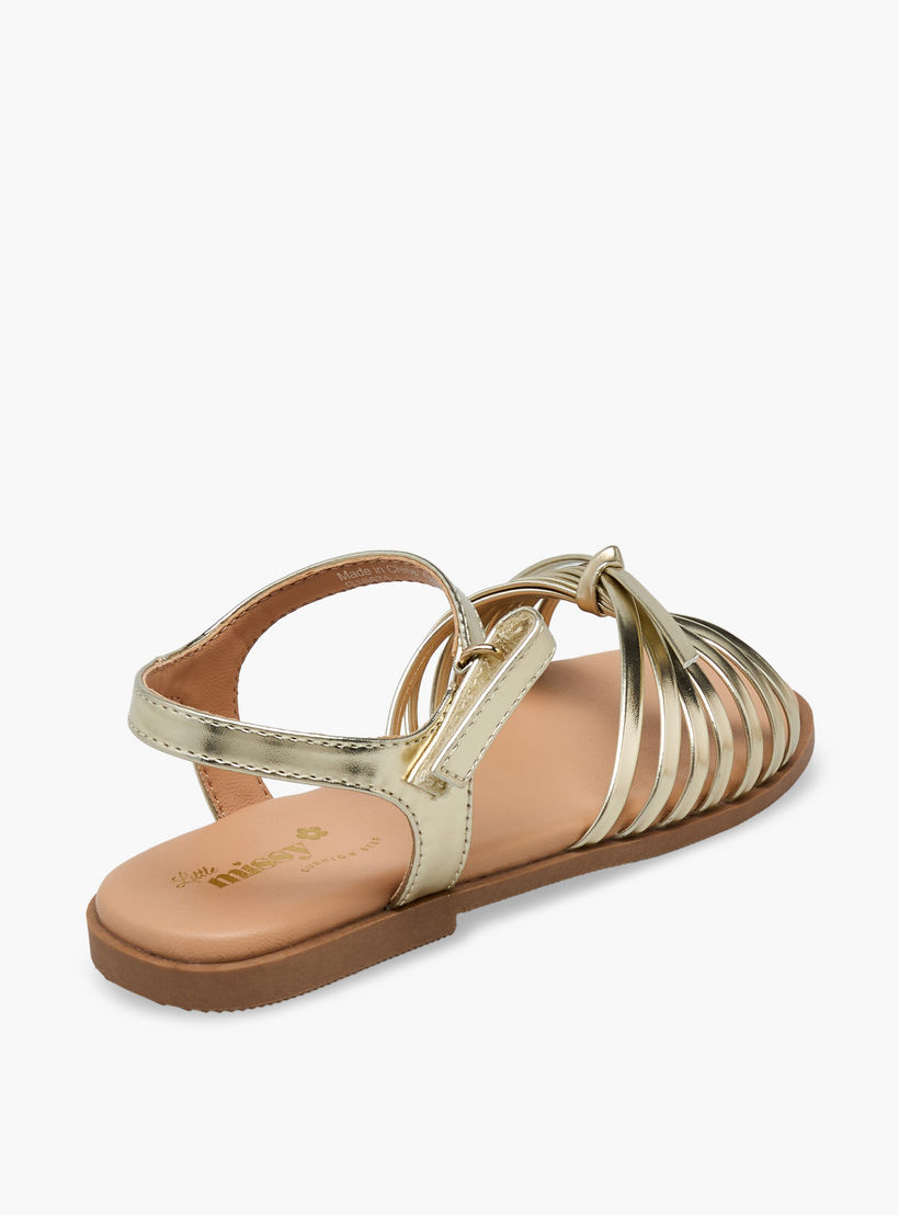 Little Missy Girls Strappy Hook & Loop Sandals-girls-shoes-sandals-image-5
