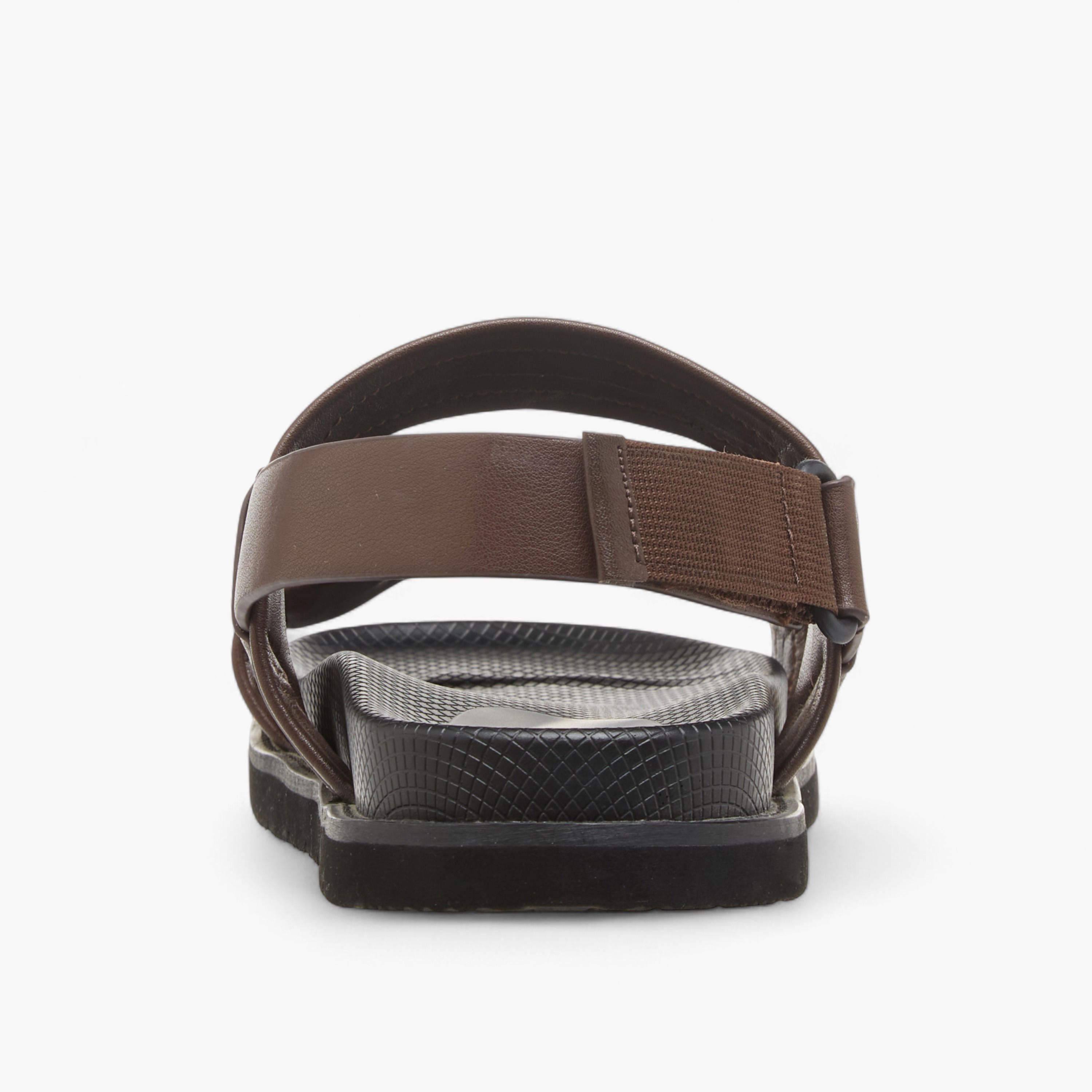 Duchini Men's Strap Detail Comfort Sandals with Hook and Loop Closure-men-shoes-sandals-image-5