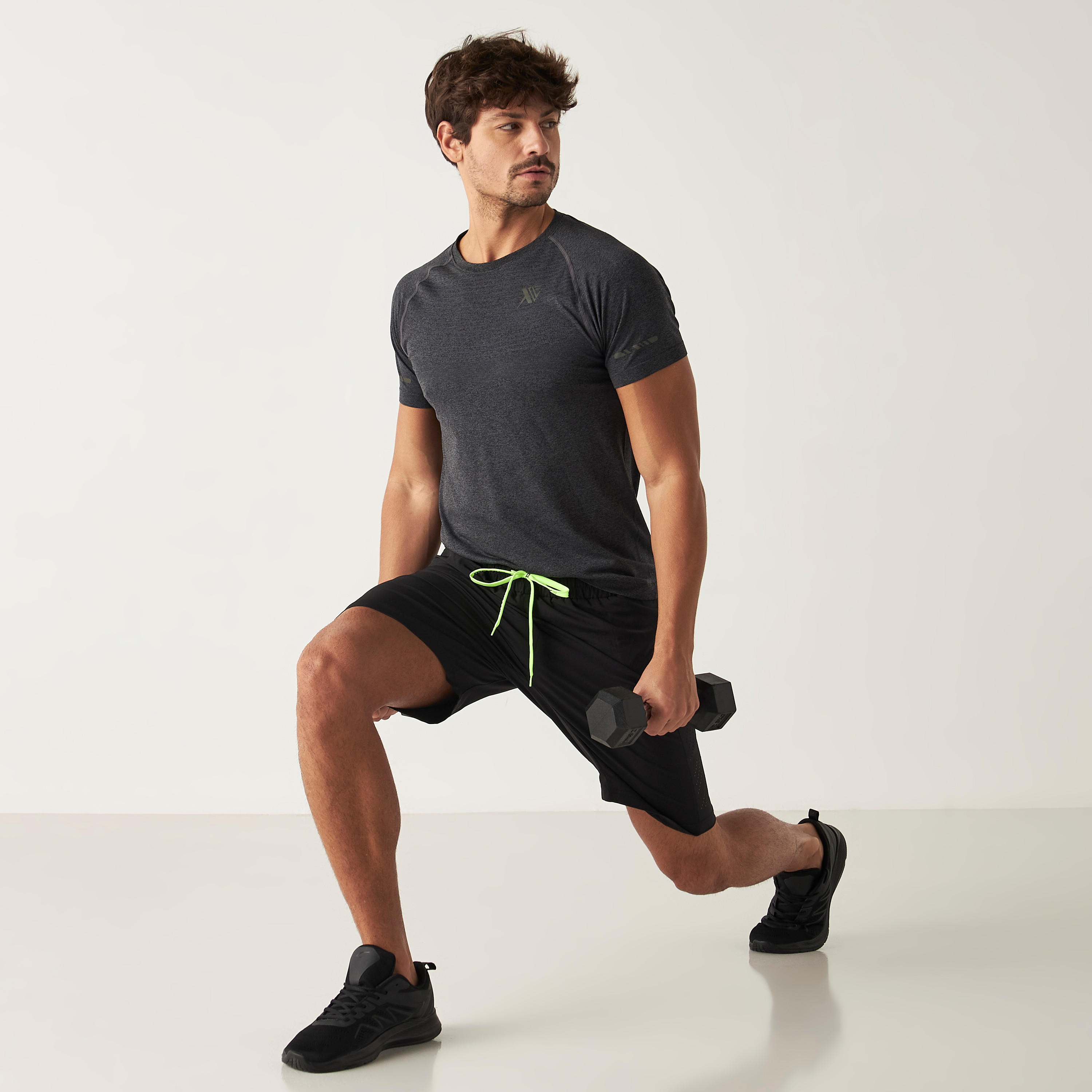 Dash Textured Lace-Up Lightweight Sneakers-sports-men-shoes-image-5