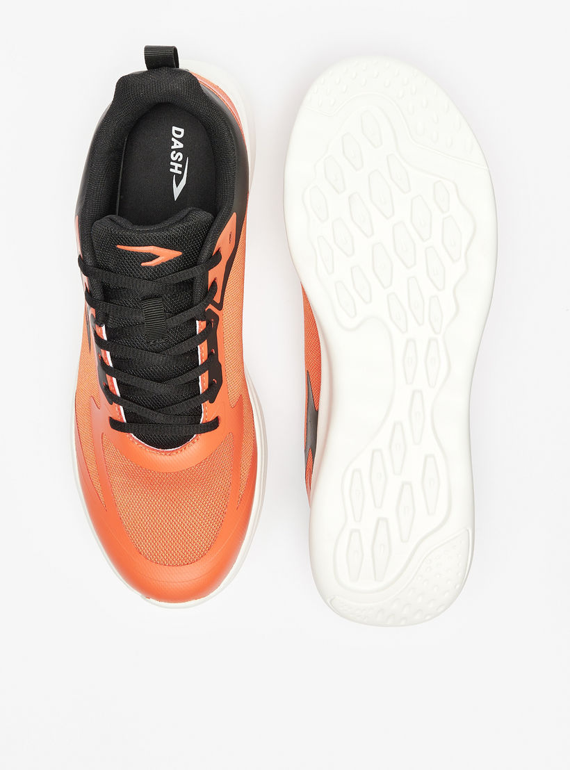Dash Men's Textured Lace-Up Sports Shoes with Cushioning-sports-men-shoes-image-5