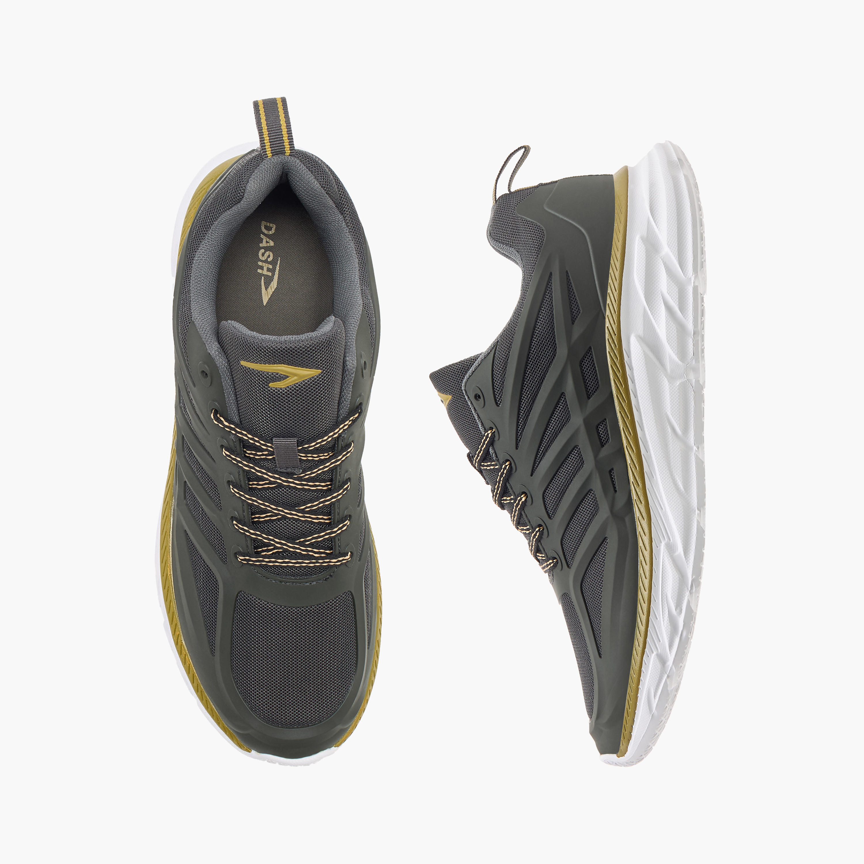 Dash Panelled Shoes with Lace-Up Closure-sports-men-shoes-image-1