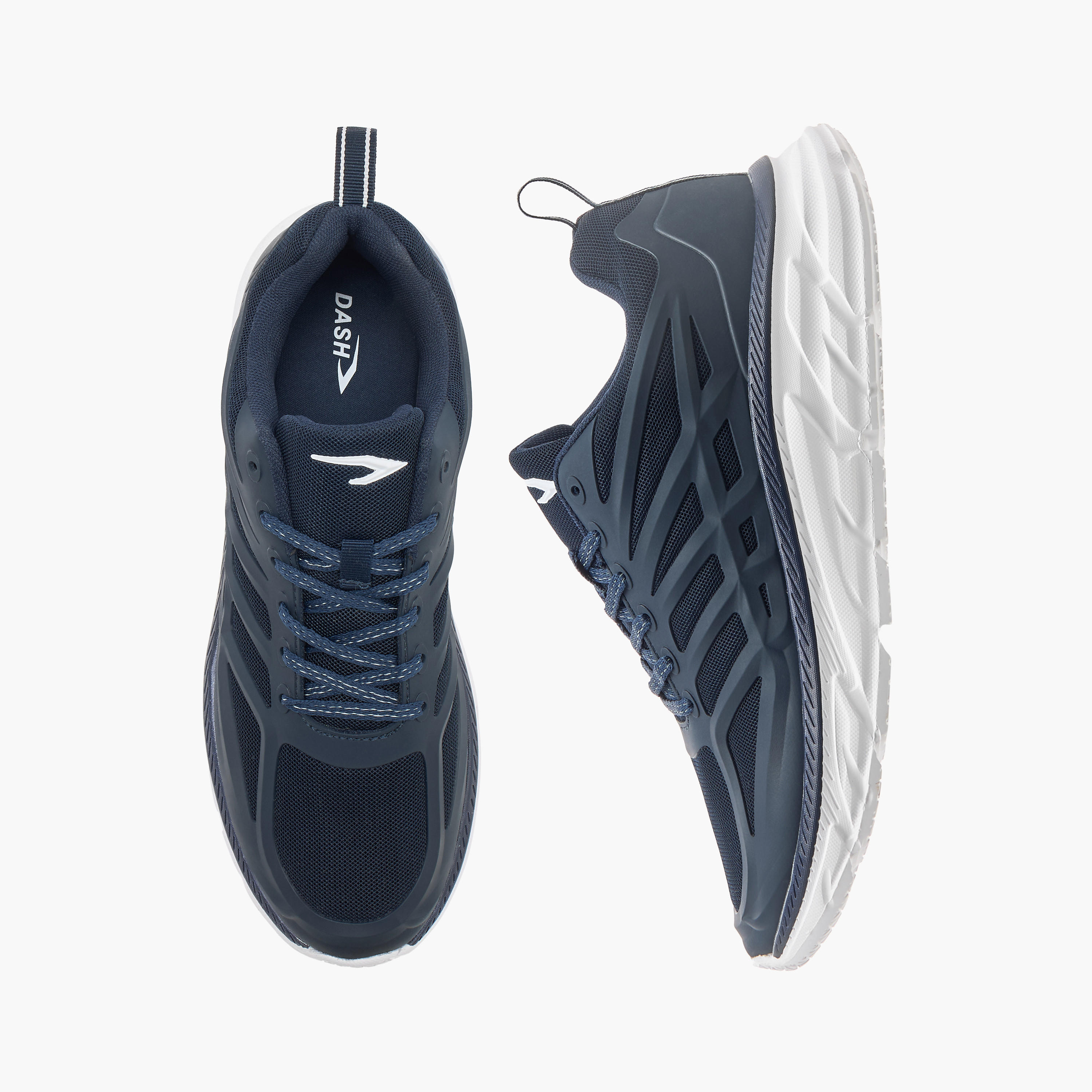 Dash Panelled Shoes with Lace-Up Closure-sports-men-shoes-image-1