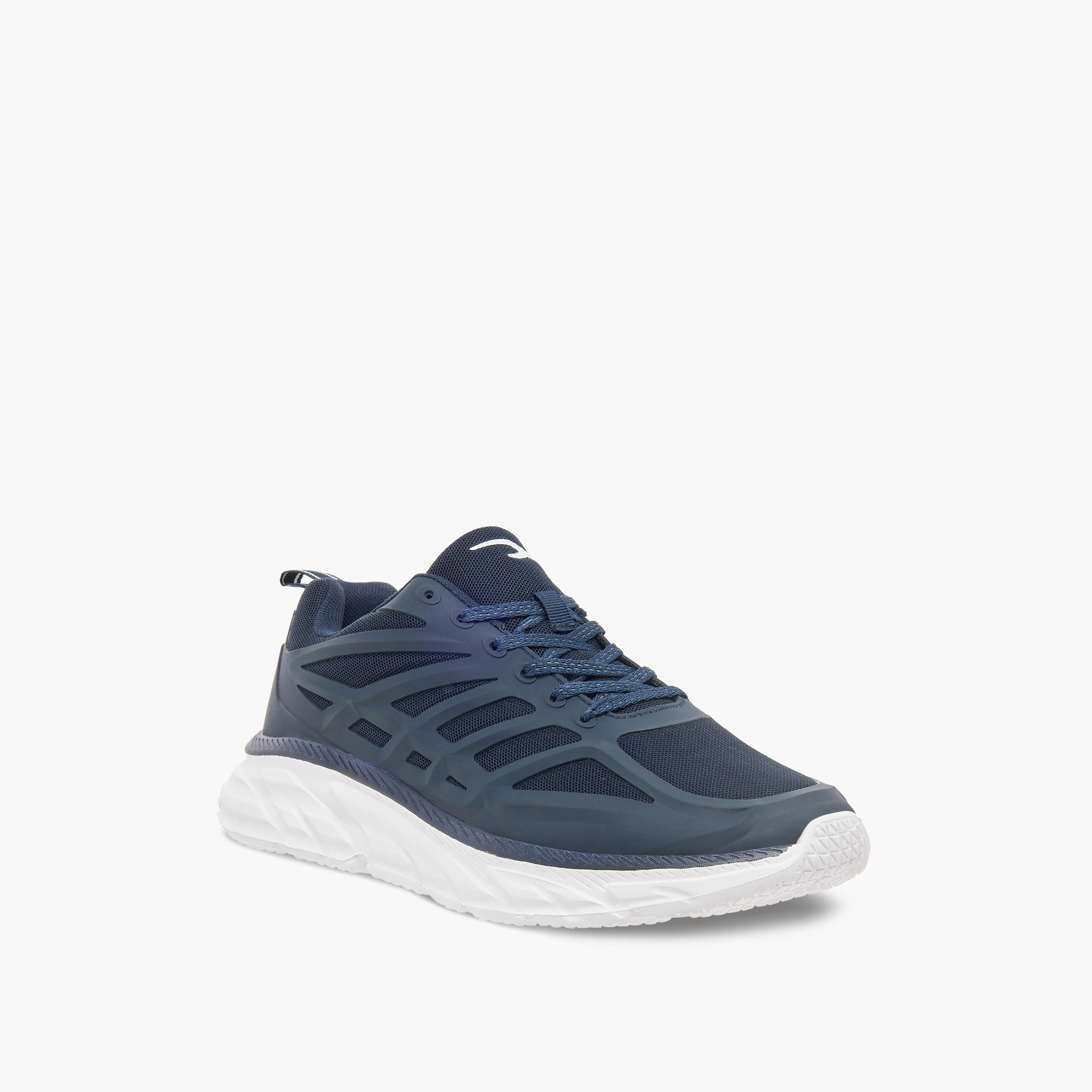 Dash Panelled Shoes with Lace-Up Closure-sports-men-shoes-image-2