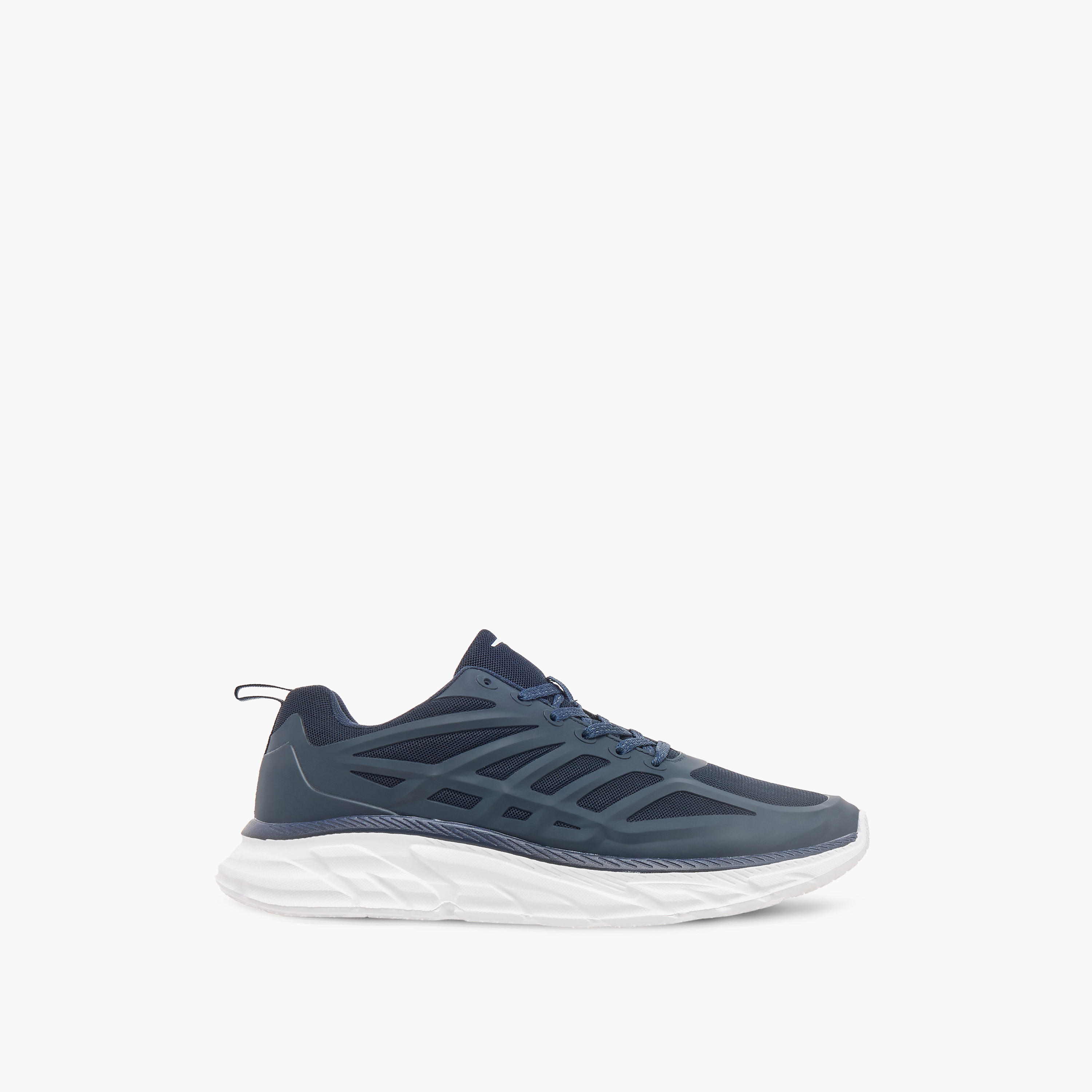 Dash Panelled Shoes with Lace-Up Closure-sports-men-shoes-image-3