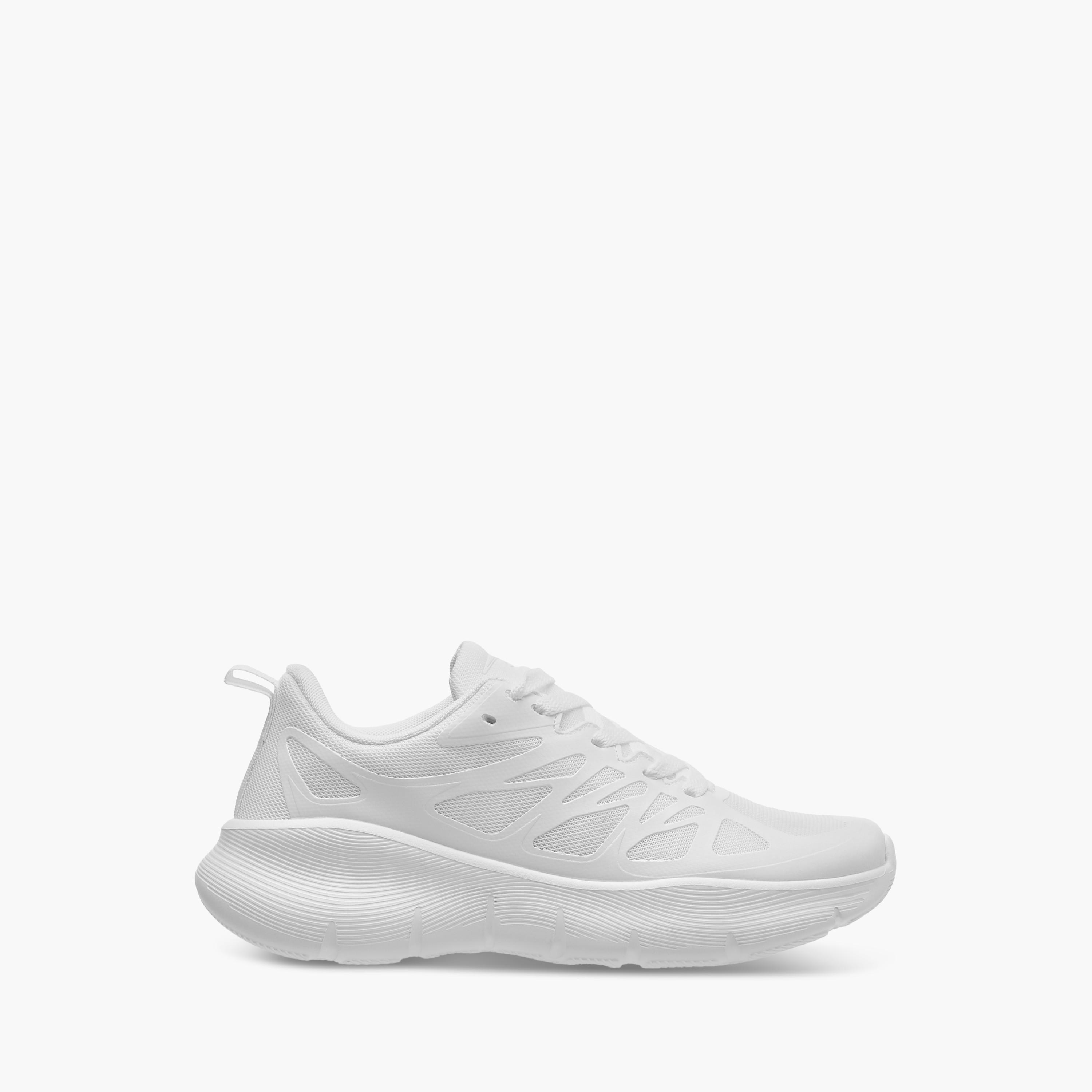 Dash Textured Lace-Up Sports Shoes with Pull Tabs-women-shoes-sneakers-image-3