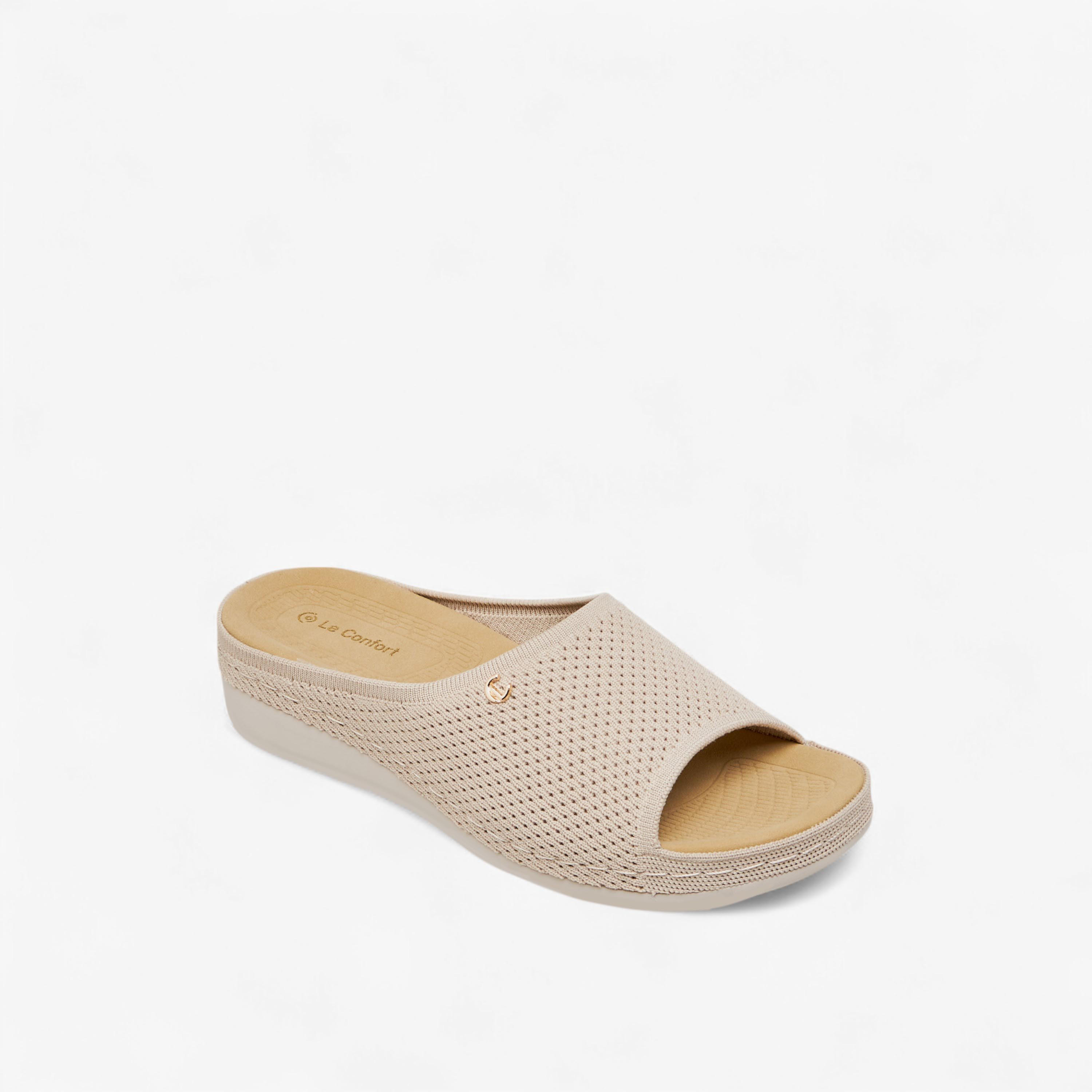 Le Confort Flyknit Textured Slip-On Comfort Sandals-women-shoes-sandals-heeled-image-2