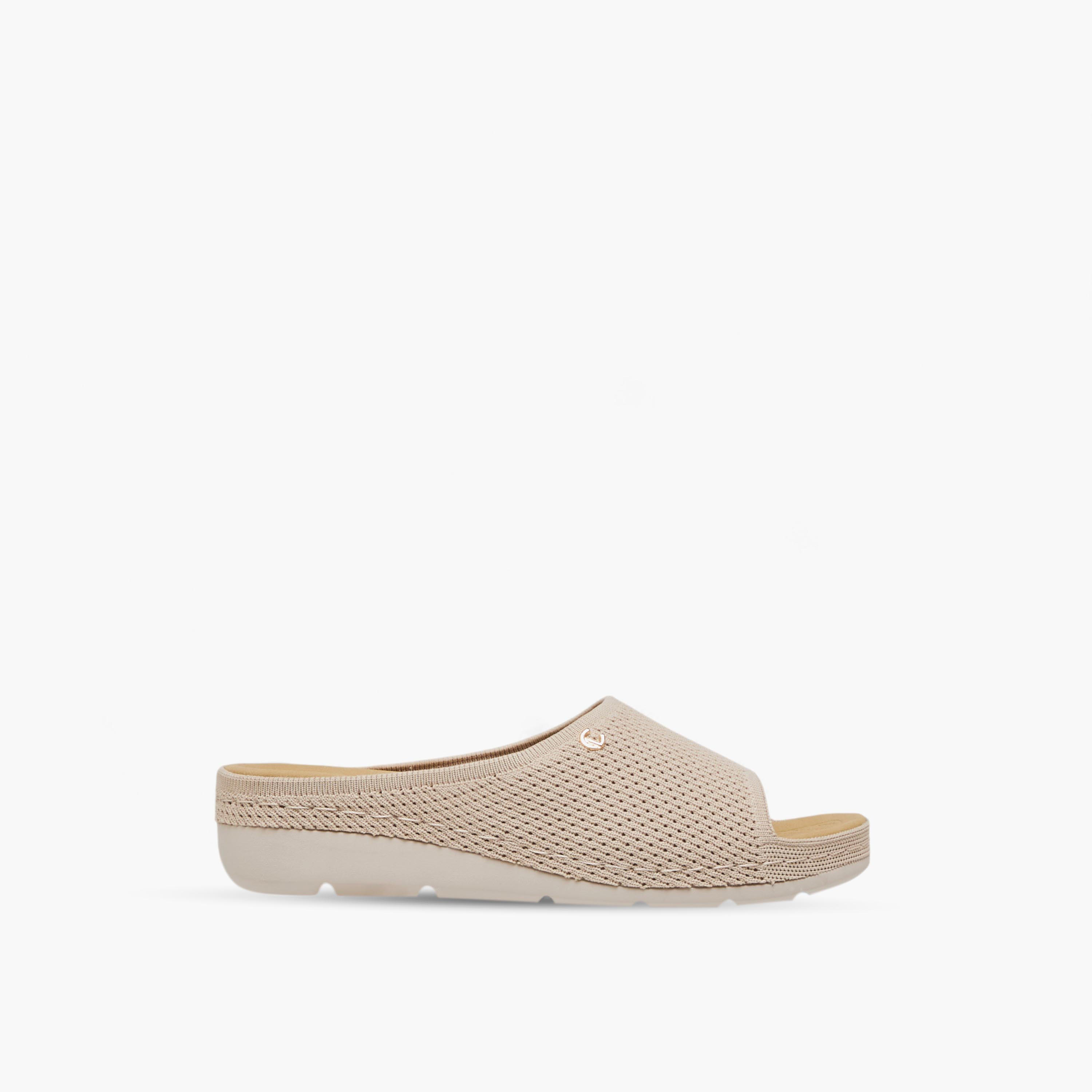 Le Confort Flyknit Textured Slip-On Comfort Sandals-women-shoes-sandals-heeled-image-3