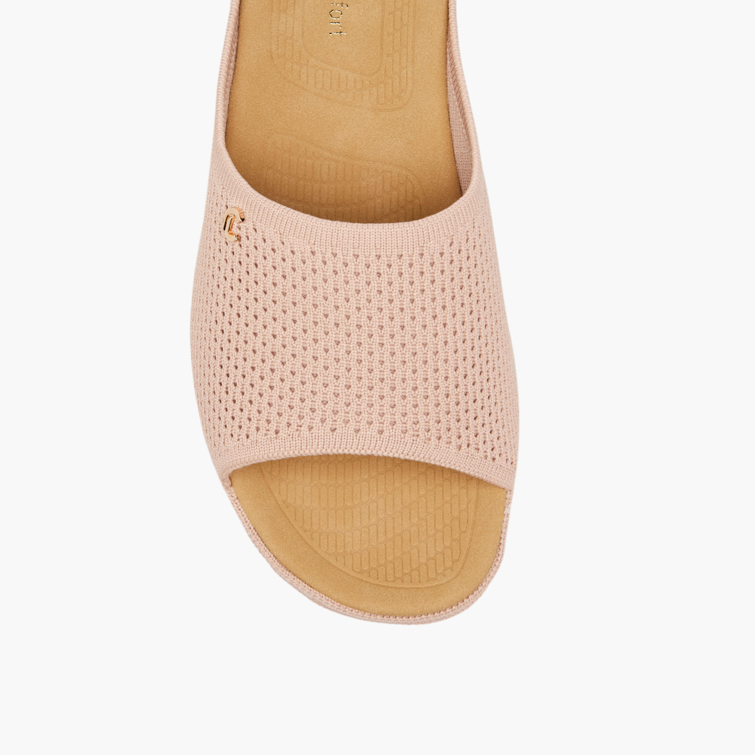 Le Confort Flyknit Textured Slip-On Comfort Sandals-women-shoes-sandals-heeled-image-4
