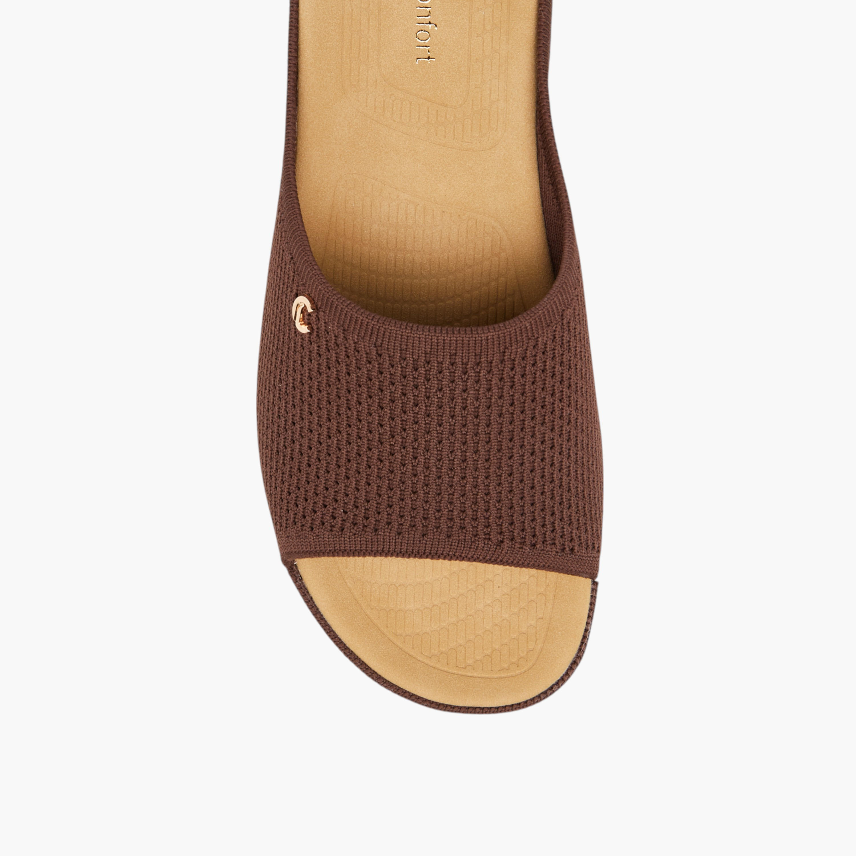 Le Confort Flyknit Textured Slip-On Comfort Sandals-women-shoes-sandals-heeled-image-4