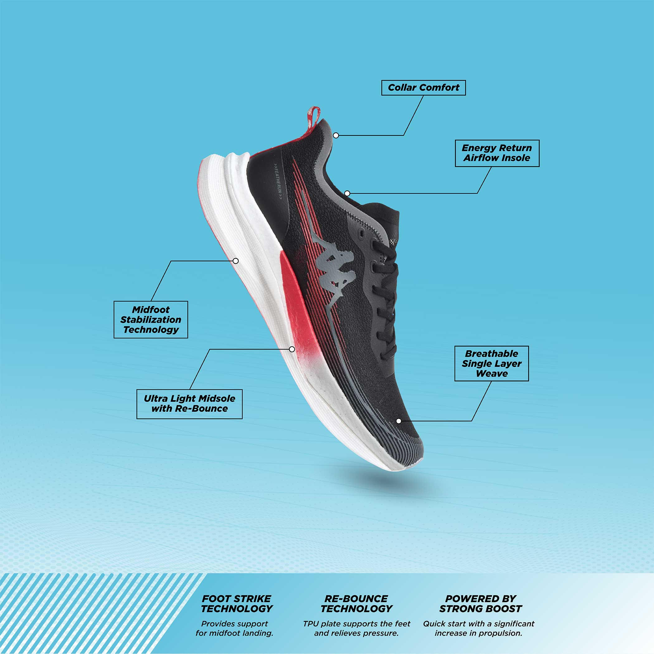 Kappa Men's Logo Detail Lace-Up Running Shoes - RUN 2.0-sports-men-shoes-image-6