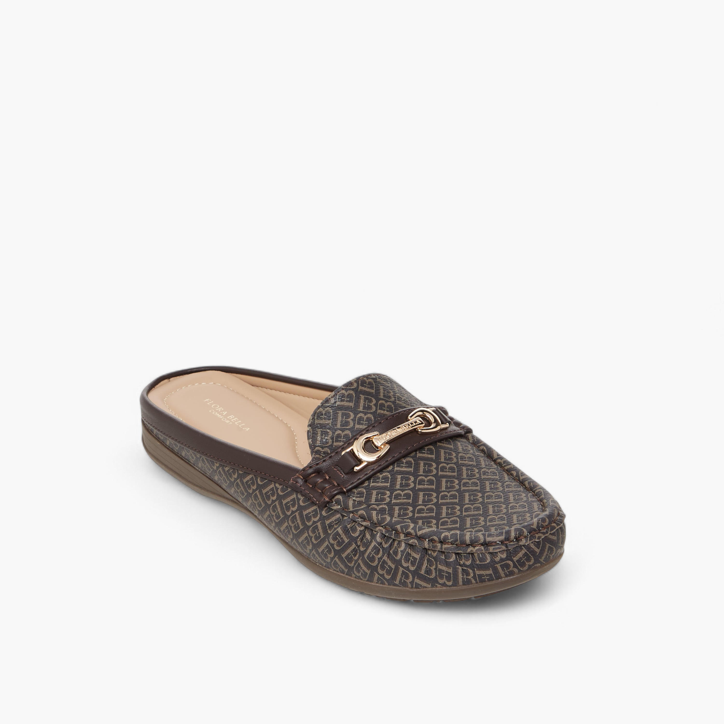 Flora Bella Women Buckle Accent Slip-On Mules-women-shoes-flats-mules-image-2