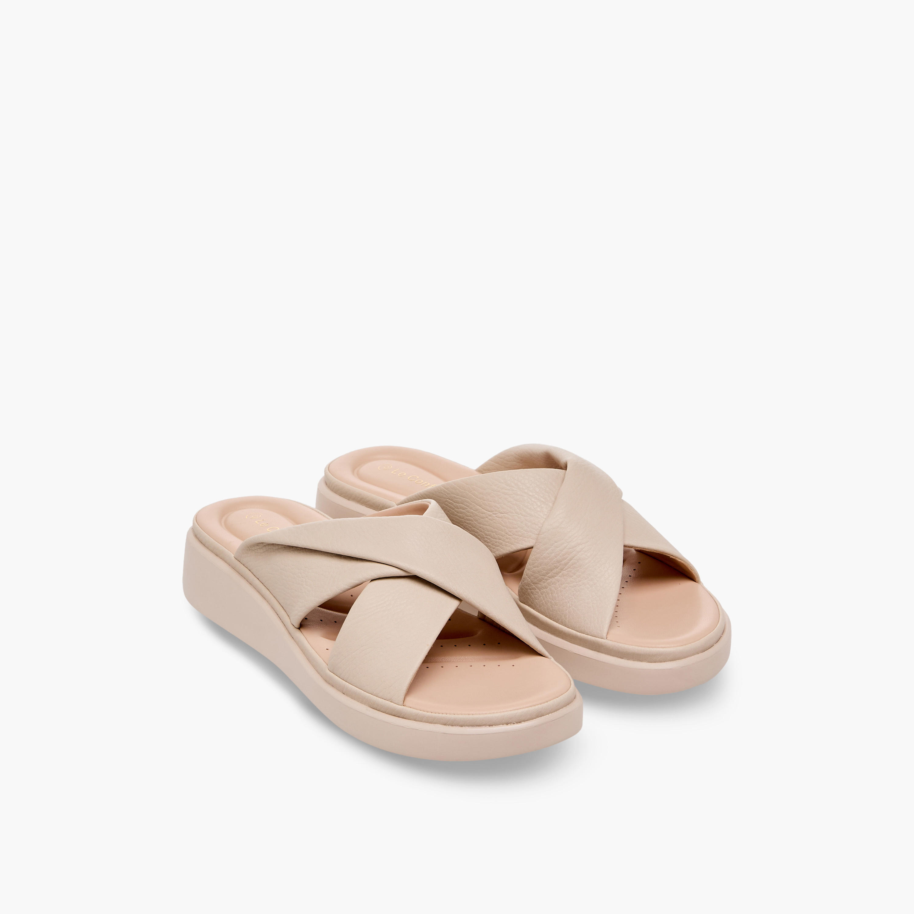 Le Confort Women Cross Strap Wedge Sandals-women-shoes-sandals-heeled-image-1