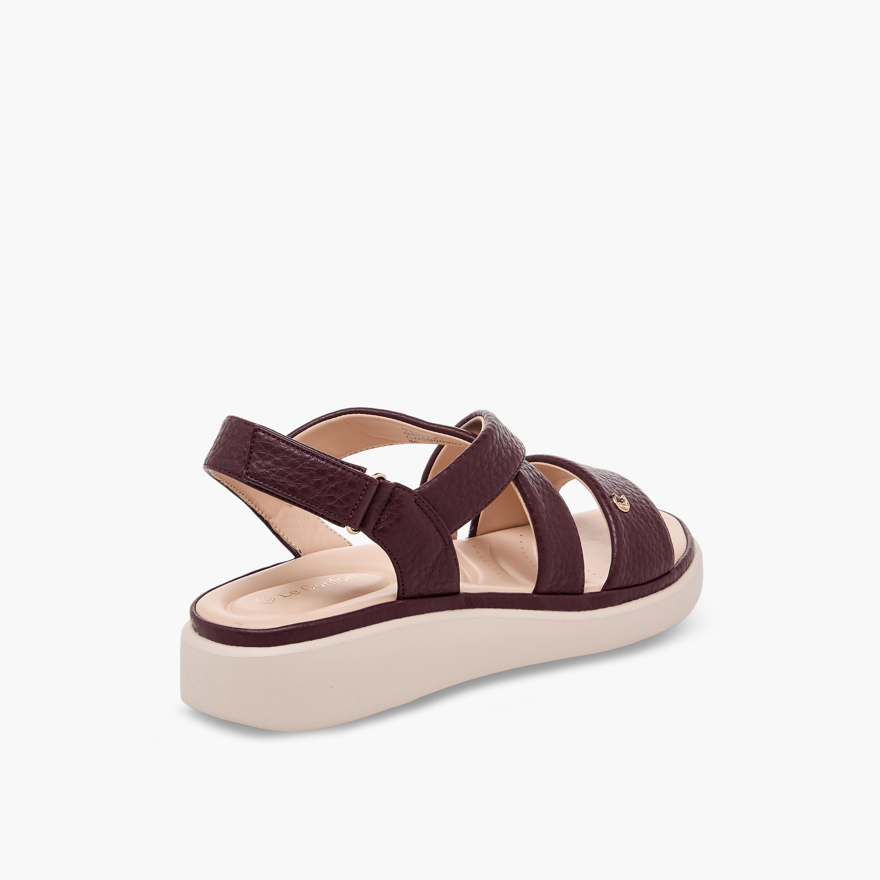 صندل بارز الملمس بأحزمة متقاطعة للنساء من لو كونفورت-women-shoes-sandals-heeled-image-6