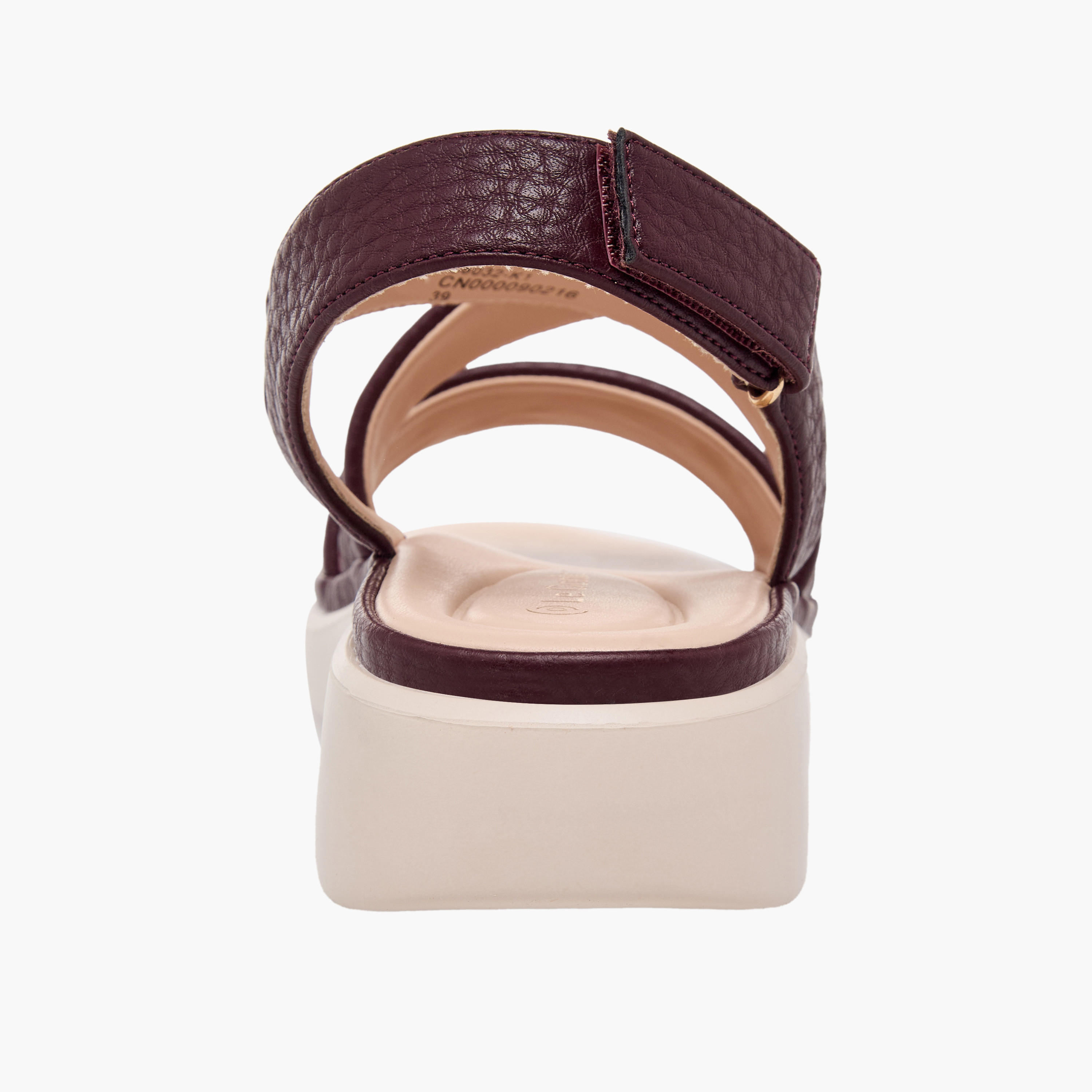 صندل بارز الملمس بأحزمة متقاطعة للنساء من لو كونفورت-women-shoes-sandals-heeled-image-8