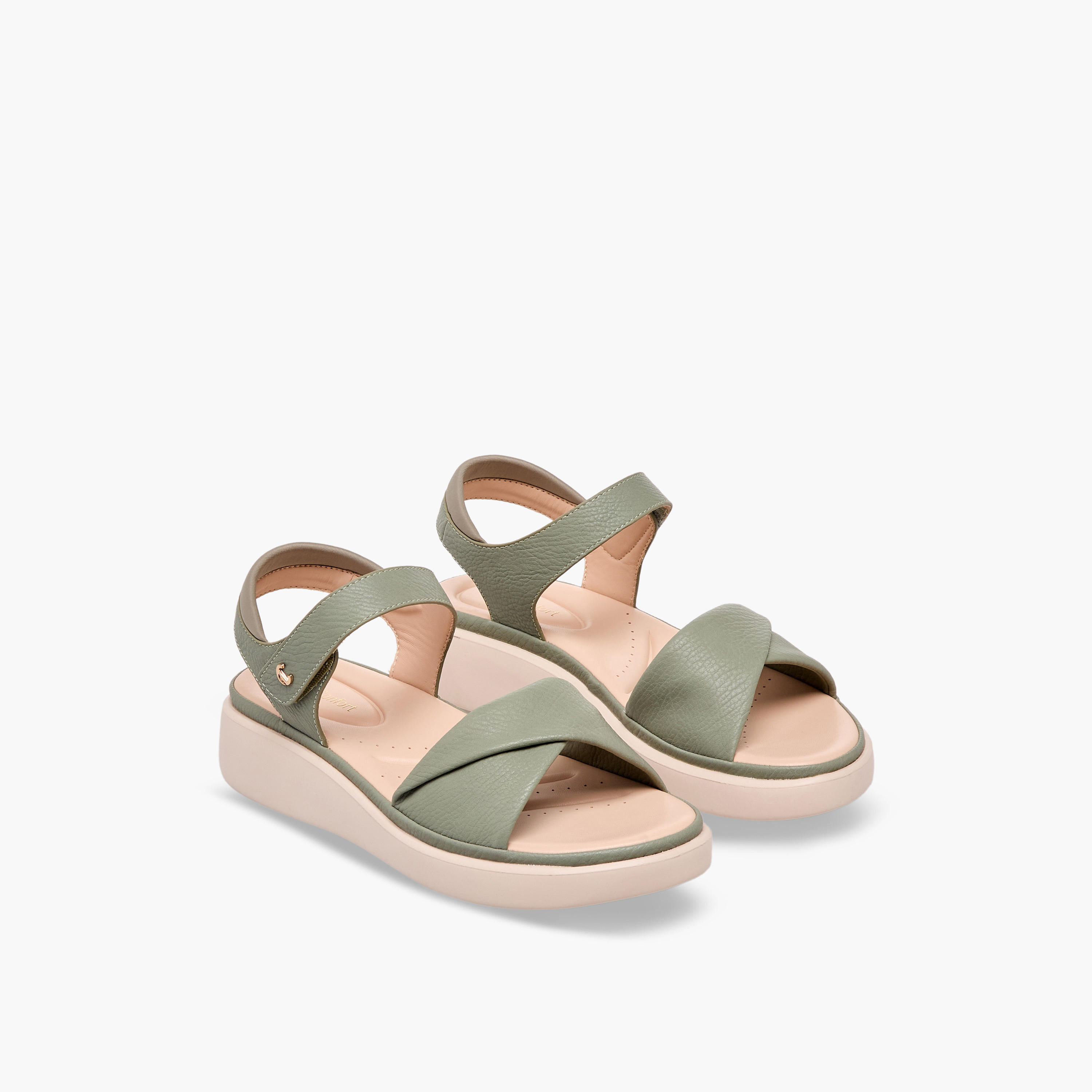 Le Confort Women Hook & Loop Strap Sandals-women-shoes-flats-sandals-image-1