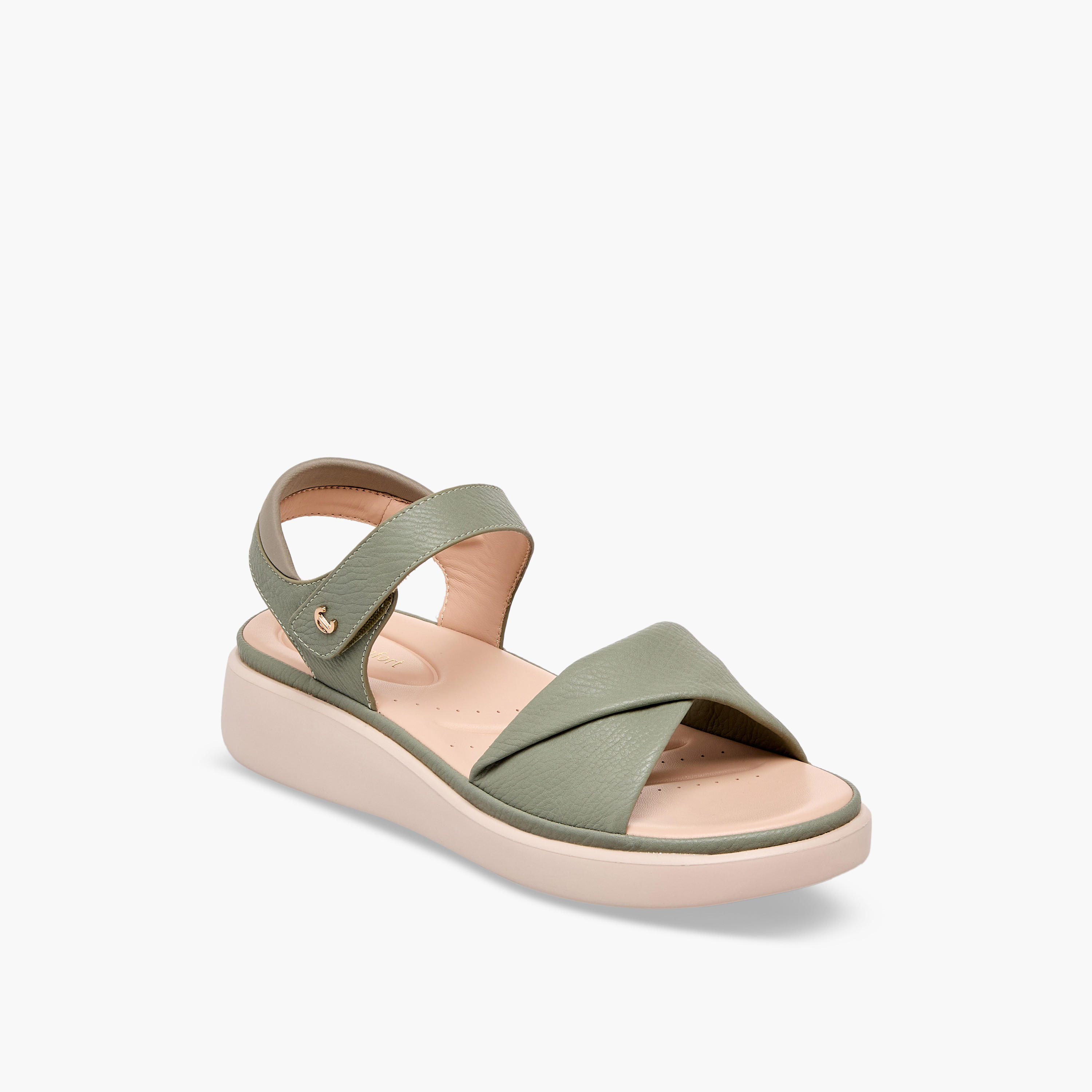 Le Confort Women Hook & Loop Strap Sandals-women-shoes-flats-sandals-image-2