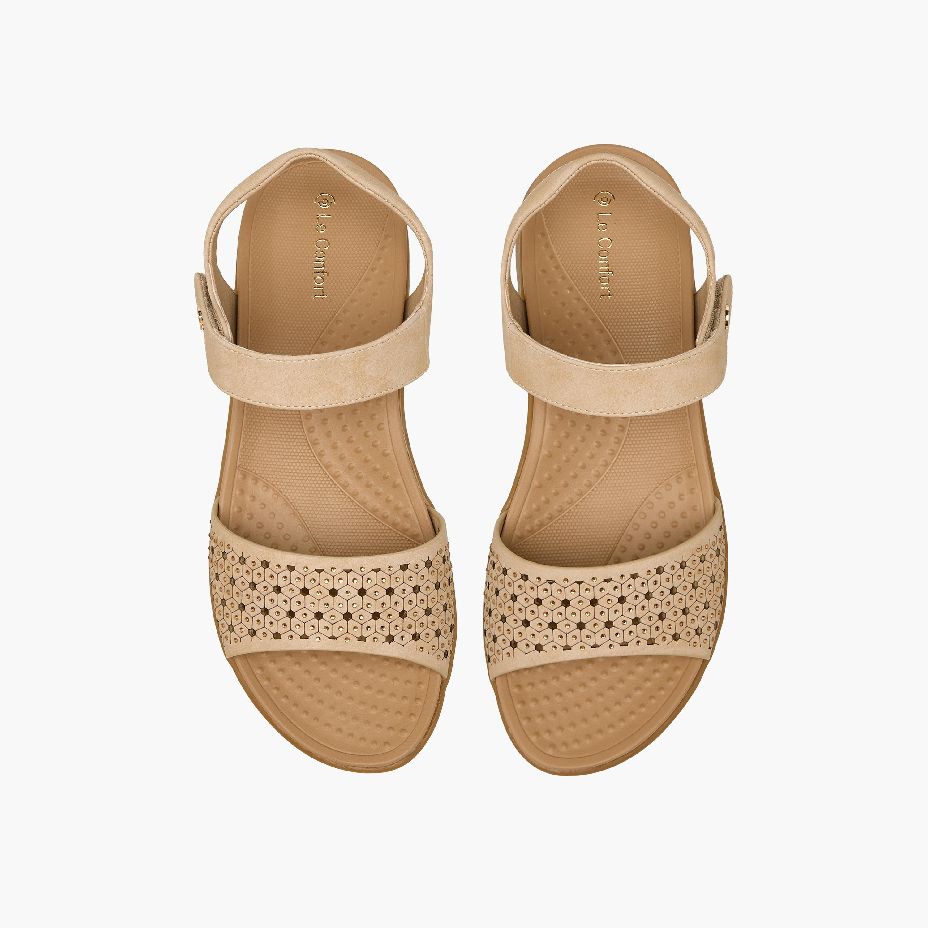 Le Confort Women Hook & Loop Strap Sandals-women-shoes-flats-sandals-image-1