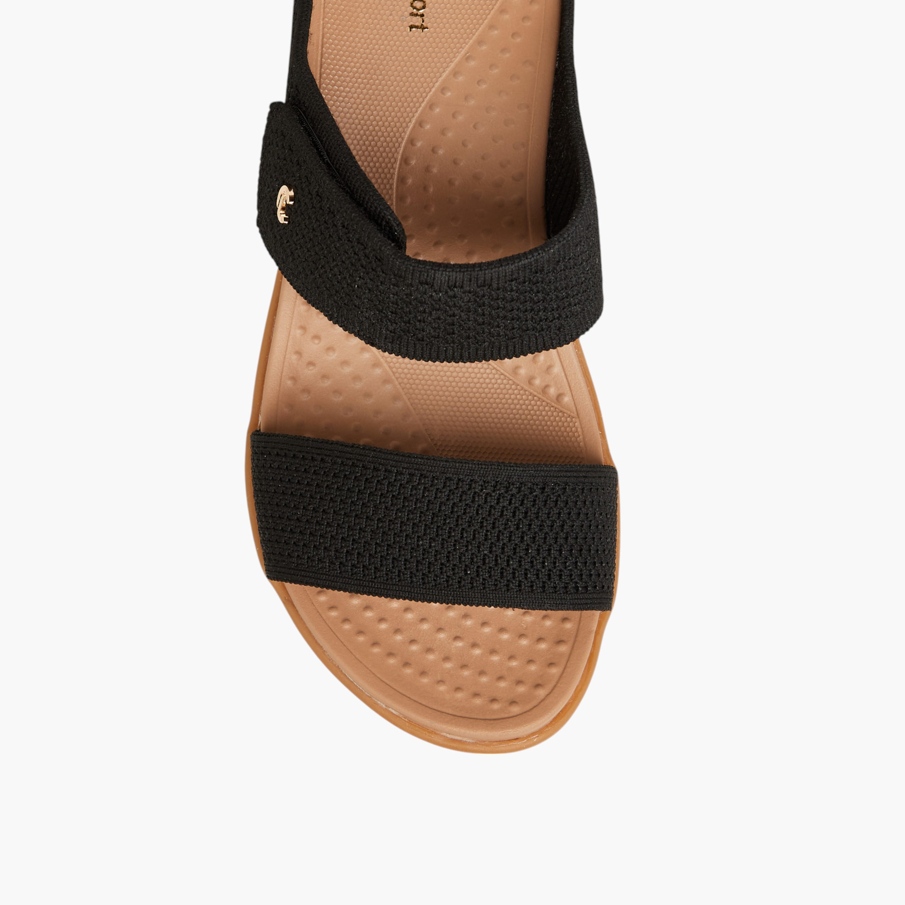 Le Confort Textured Slip-On Comfort Sandals-women-shoes-sandals-heeled-image-3
