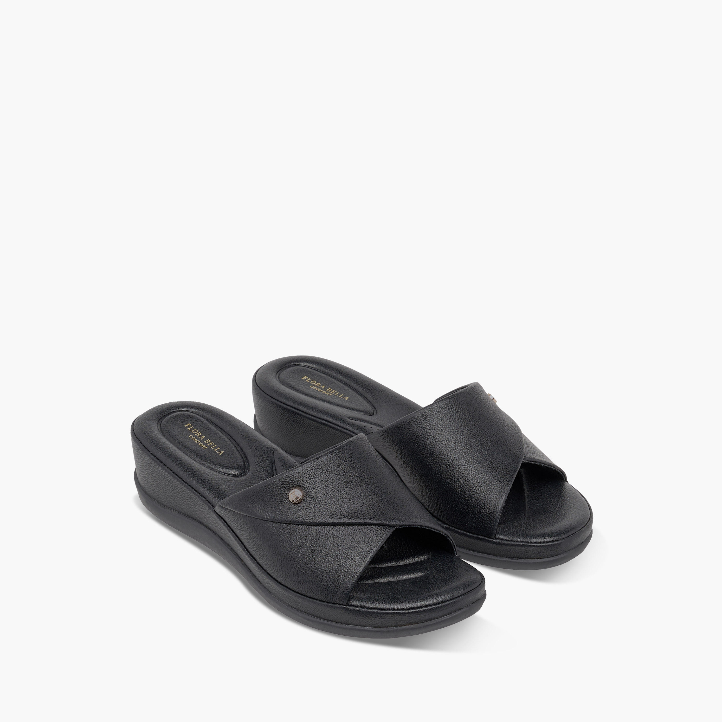 Flora Bella Solid Slip-On Sandals with Wedge Heels-women-shoes-sandals-heeled-image-1