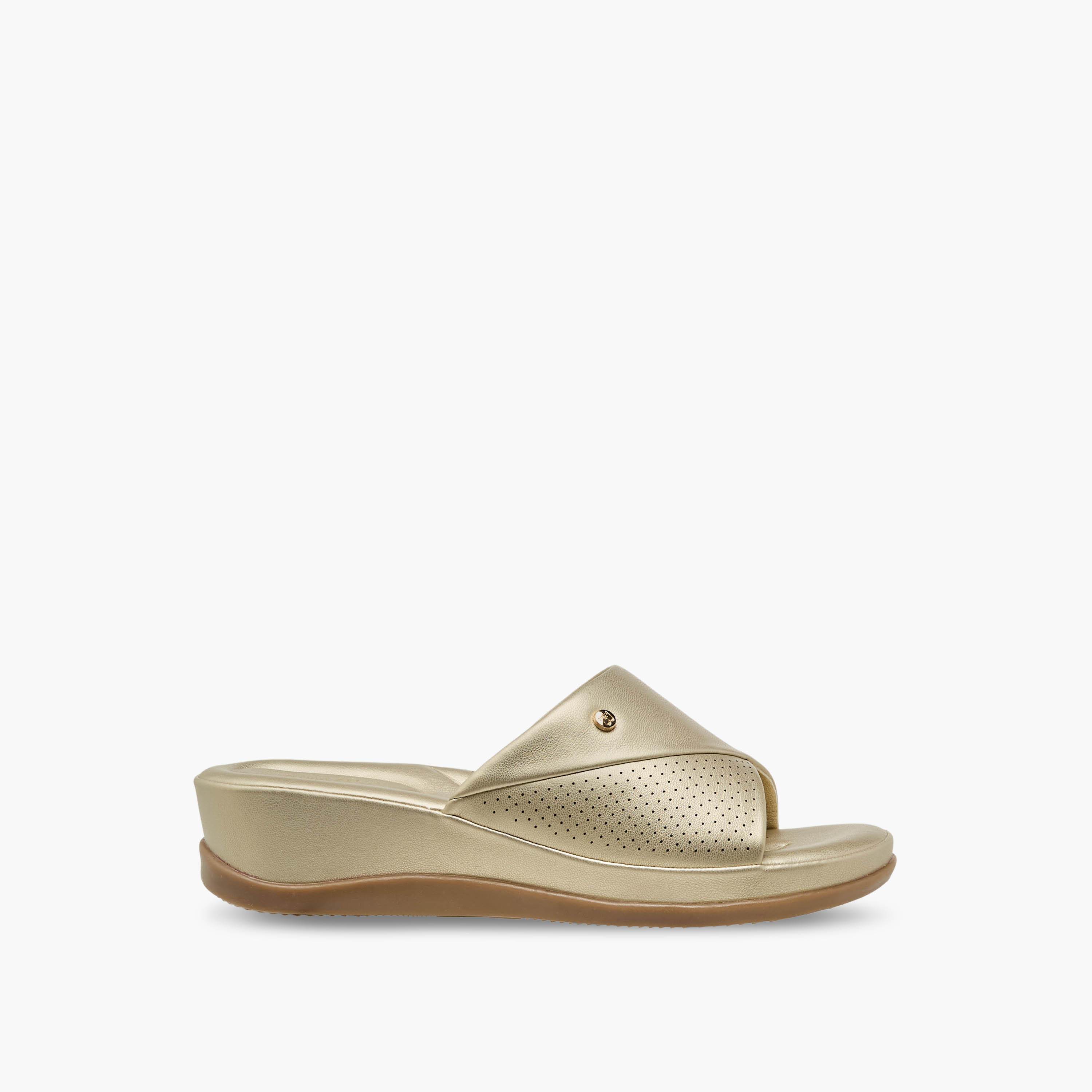 Flora Bella Monogram Print Slip-On Sandals with Wedge Heels-women-shoes-sandals-heeled-image-3
