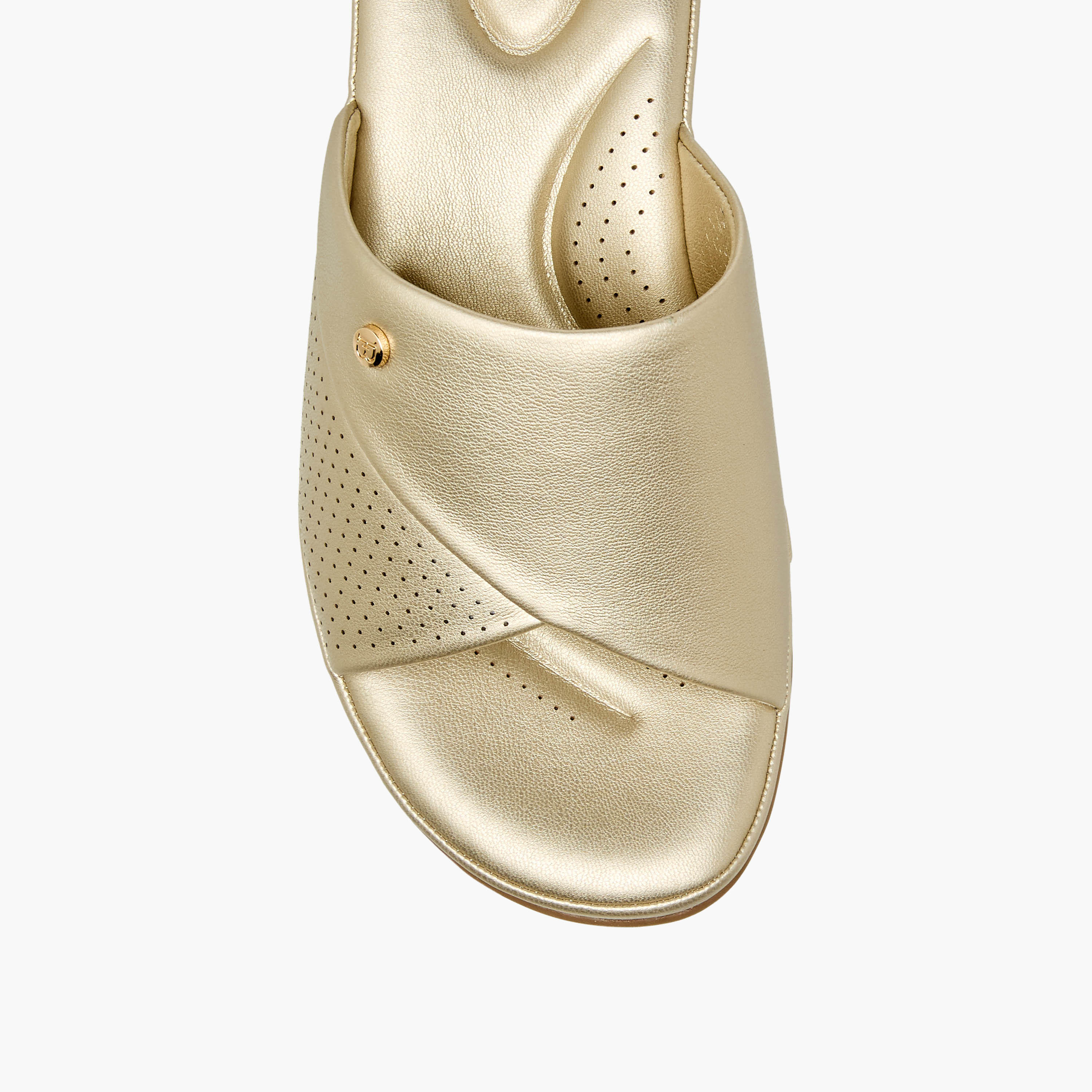 Flora Bella Monogram Print Slip-On Sandals with Wedge Heels-women-shoes-sandals-heeled-image-4