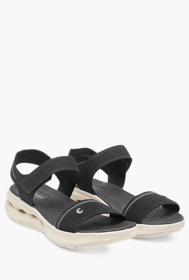 Le Confort Women's Knitted Comfort Sandals with Velcro Closure-women-shoes-sandals-image-1